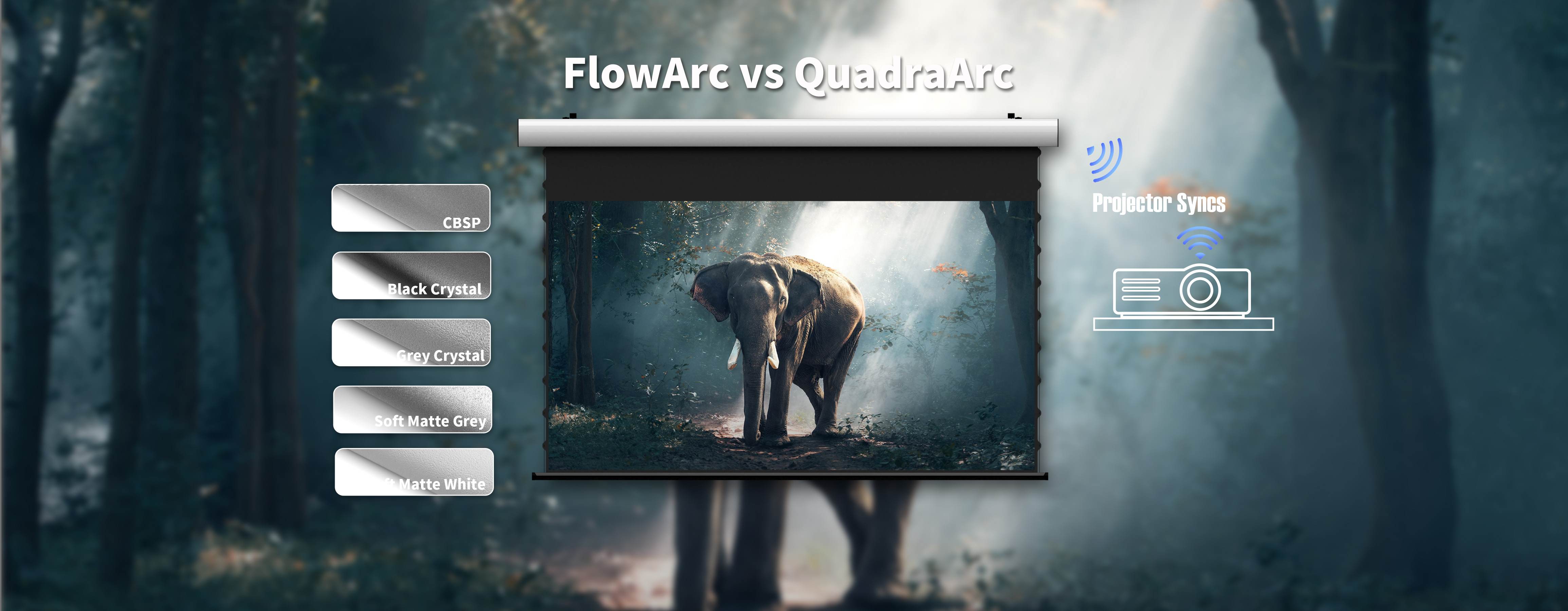 FlowArc vs QuadraArc: Which Motorized Drop-Down Screen Fits Your Home Theater?