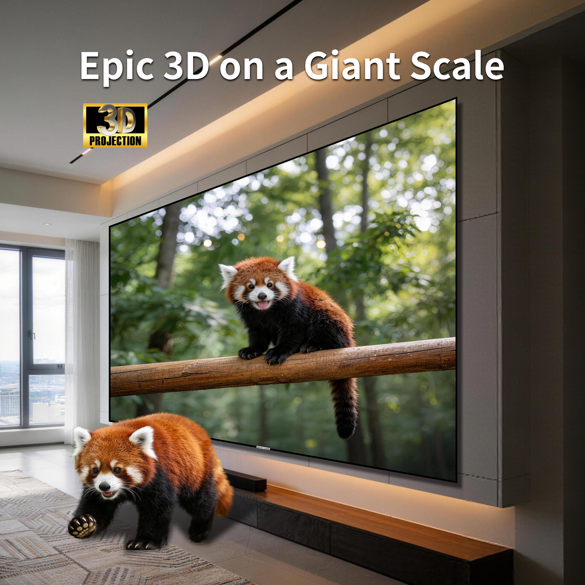 WUPRO Cinema 150 inch SEAMLESS Peacock Evo ALR Fixed Frame Screen Fresnel