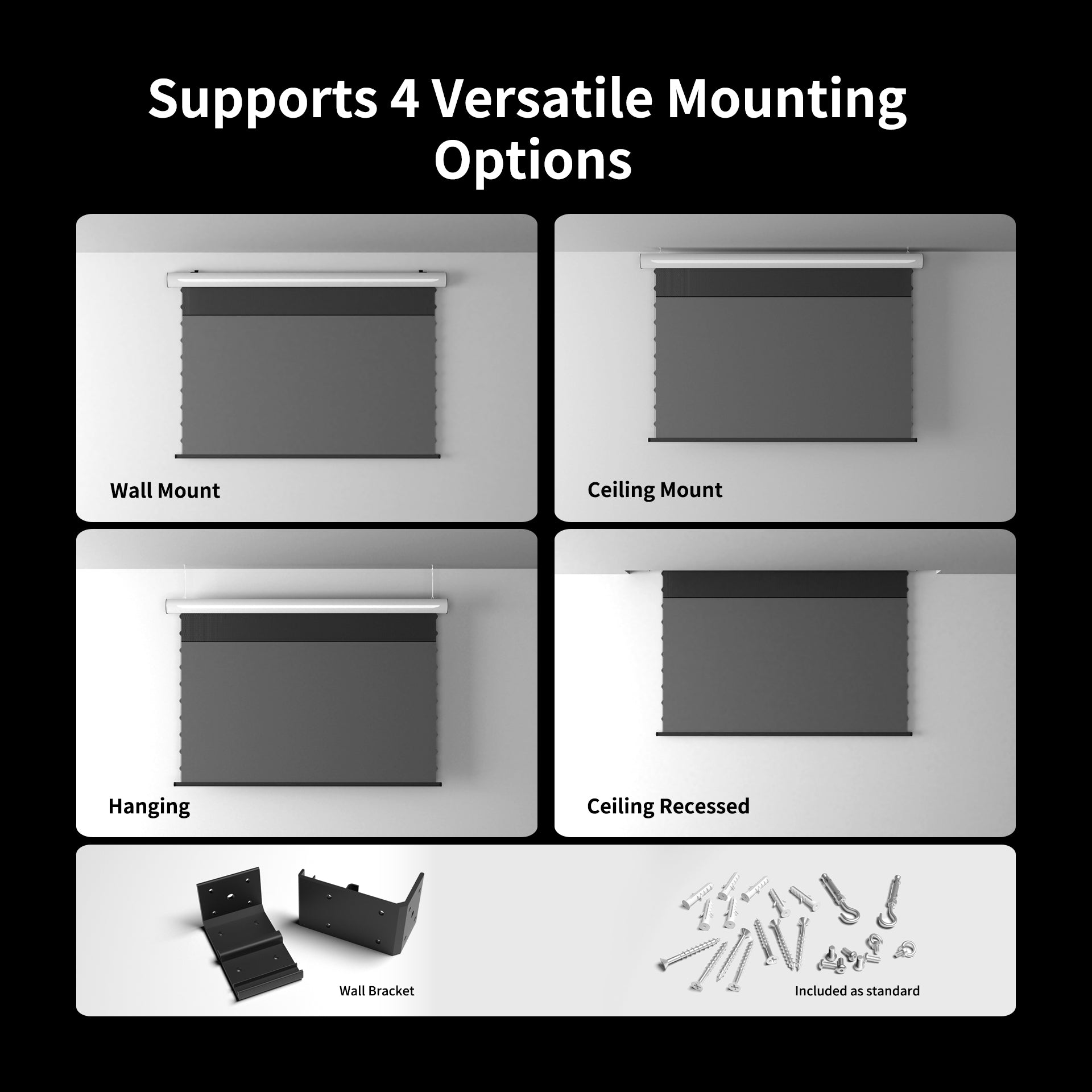 WUPRO Cinema FlowArc CLR Smart Motorized Drop-Down Screen CBSP