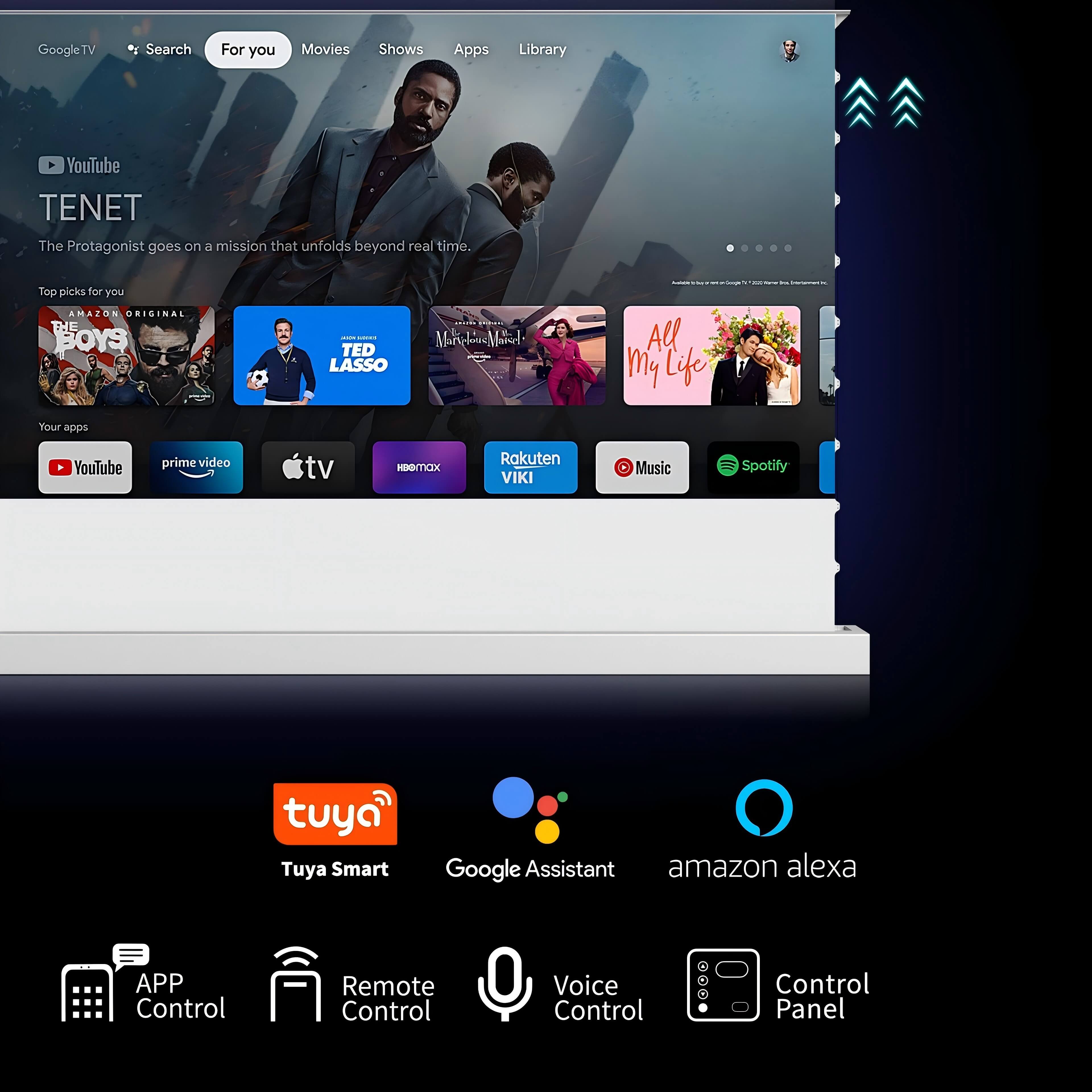 WUPRO Cinema LeApex Smart Motorized Floor Rising Screen Soft Matte White