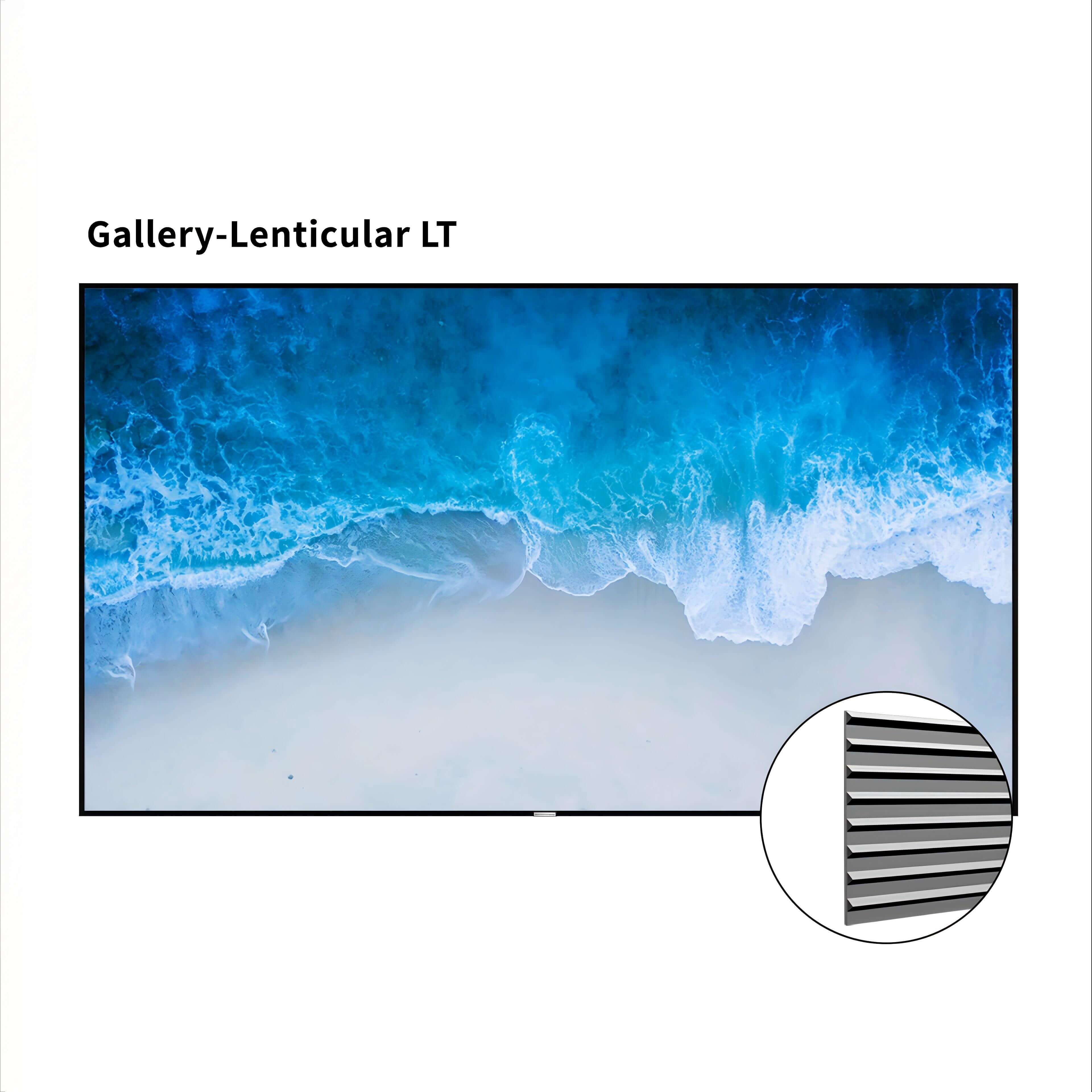 WUPRO Cinema Gallery Series CLR Écran à cadre fixe lenticulaire LT anti-reflets