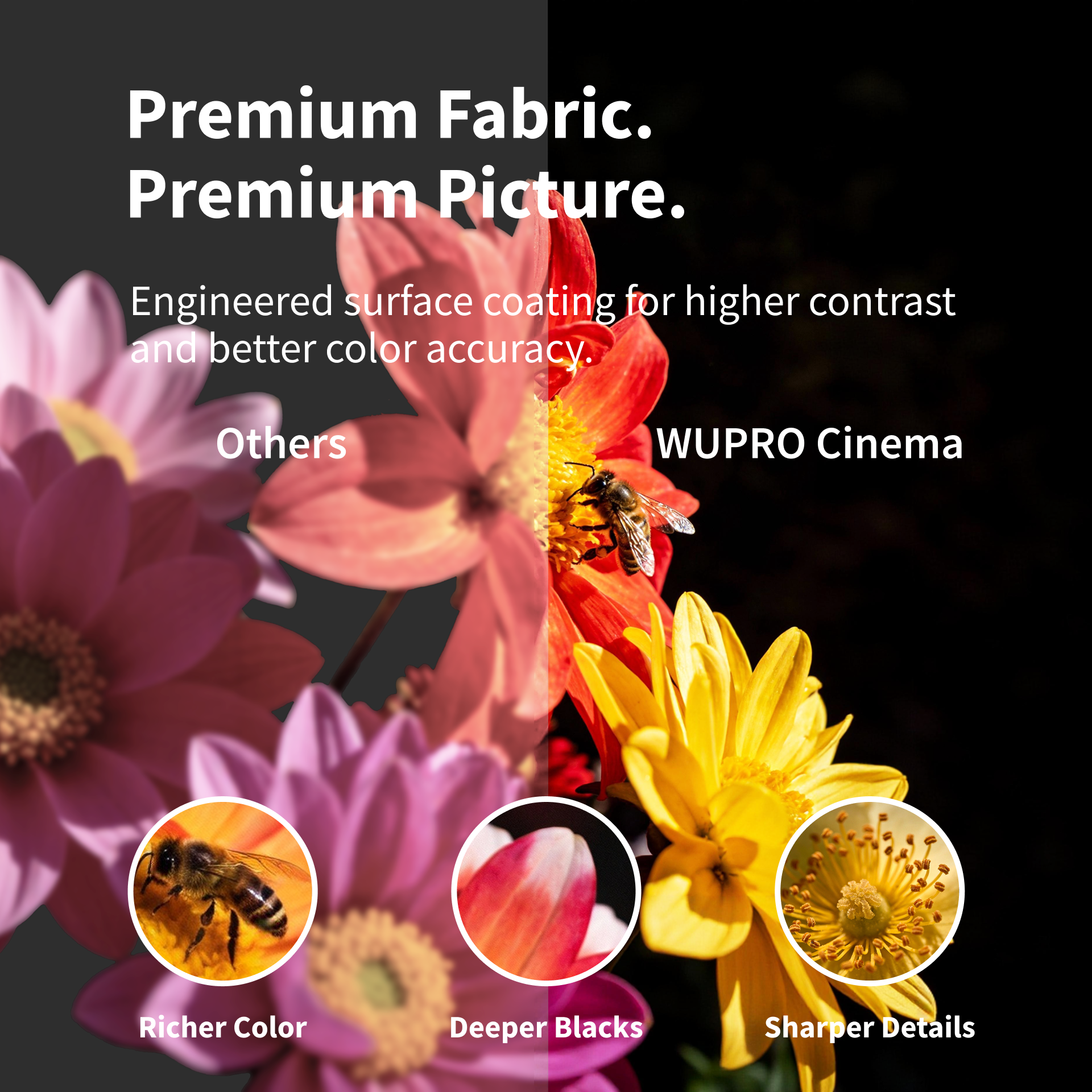 WUPRO Cinema Cirrus Smart Motorized In-Ceiling Screen