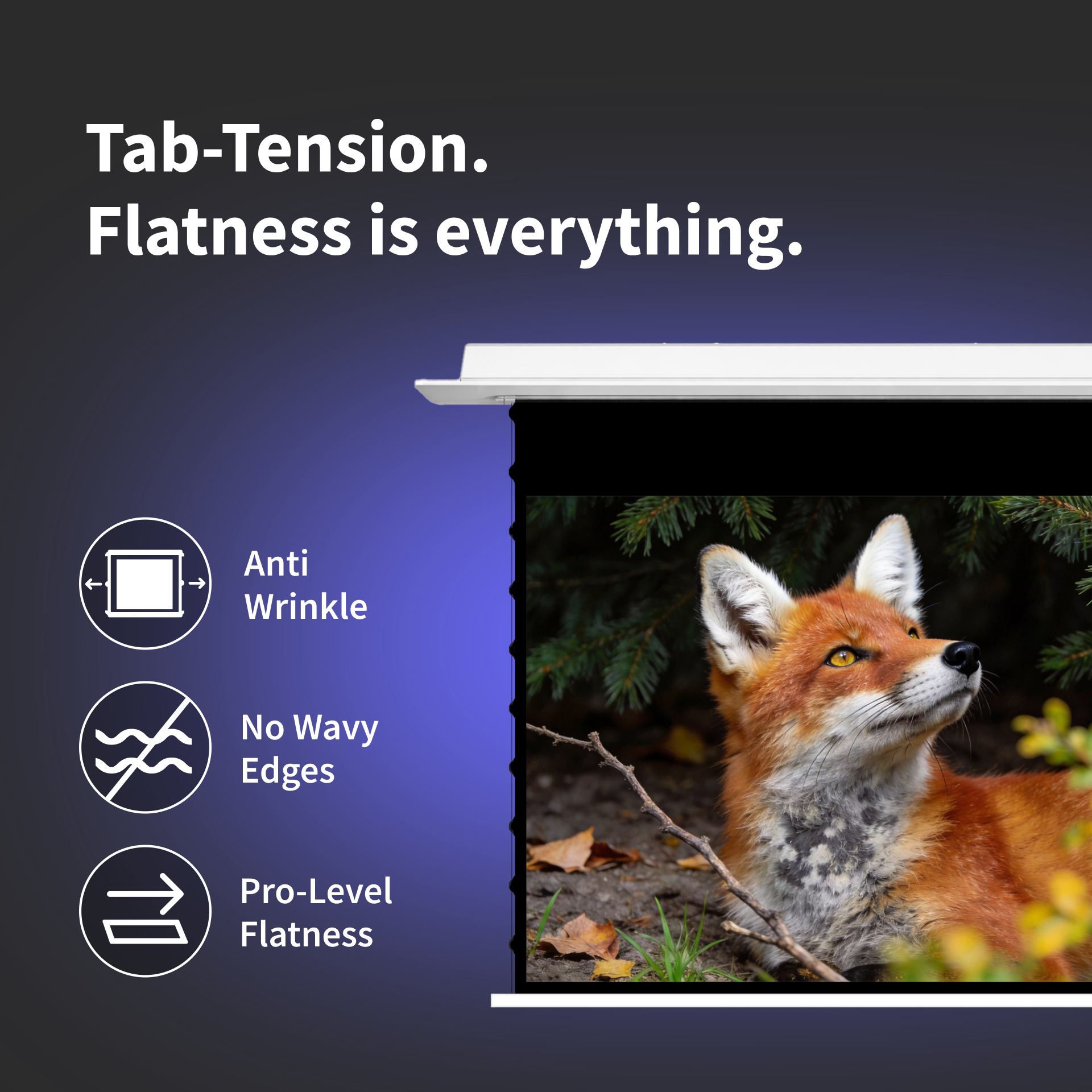 WUPRO Cinema Cirrus Smart Motorized In-Ceiling Screen