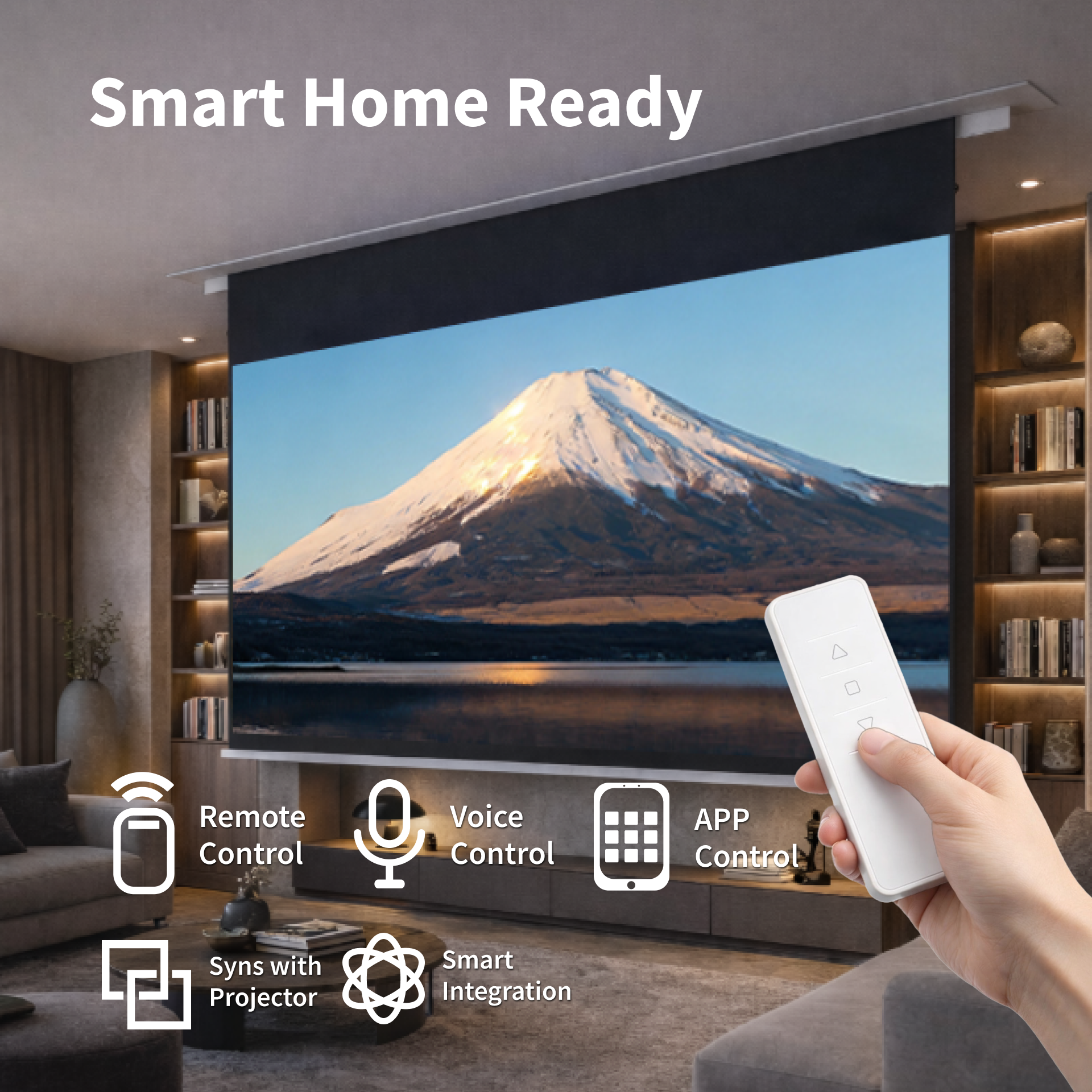 WUPRO Cinema Cirrus Smart Motorized In-Ceiling Screen