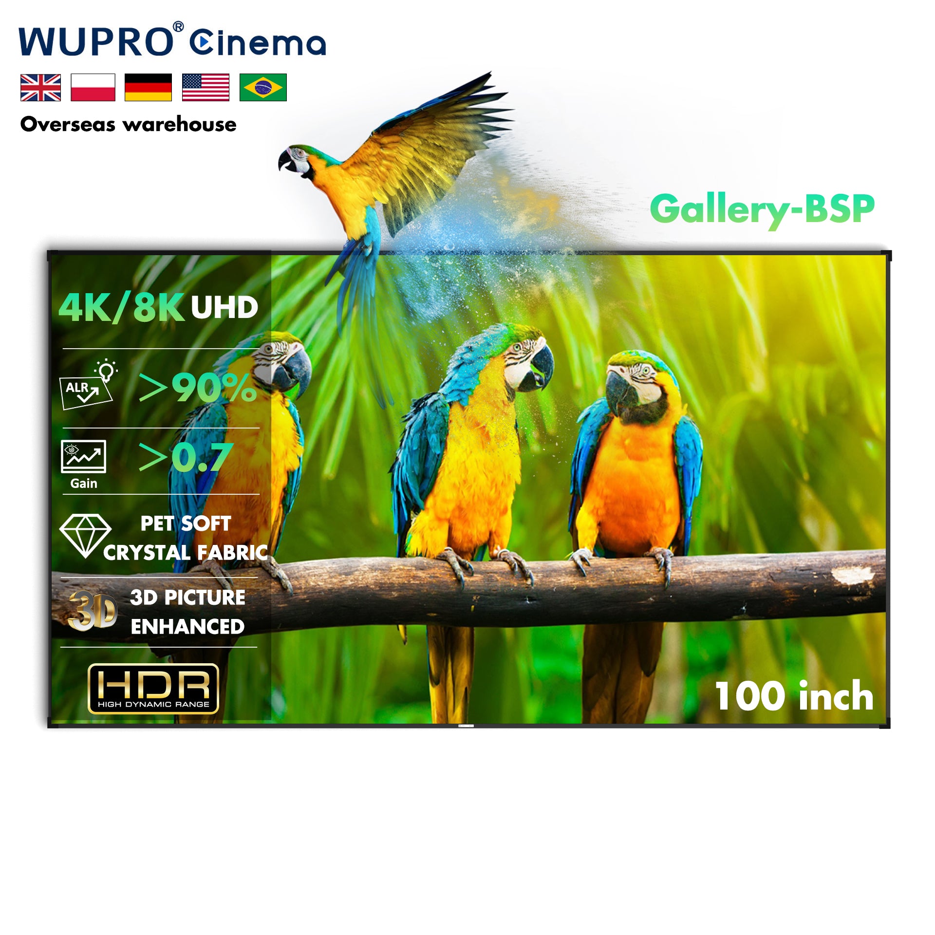 Gallery UST3 CLR Fixed Frame Screen BSP