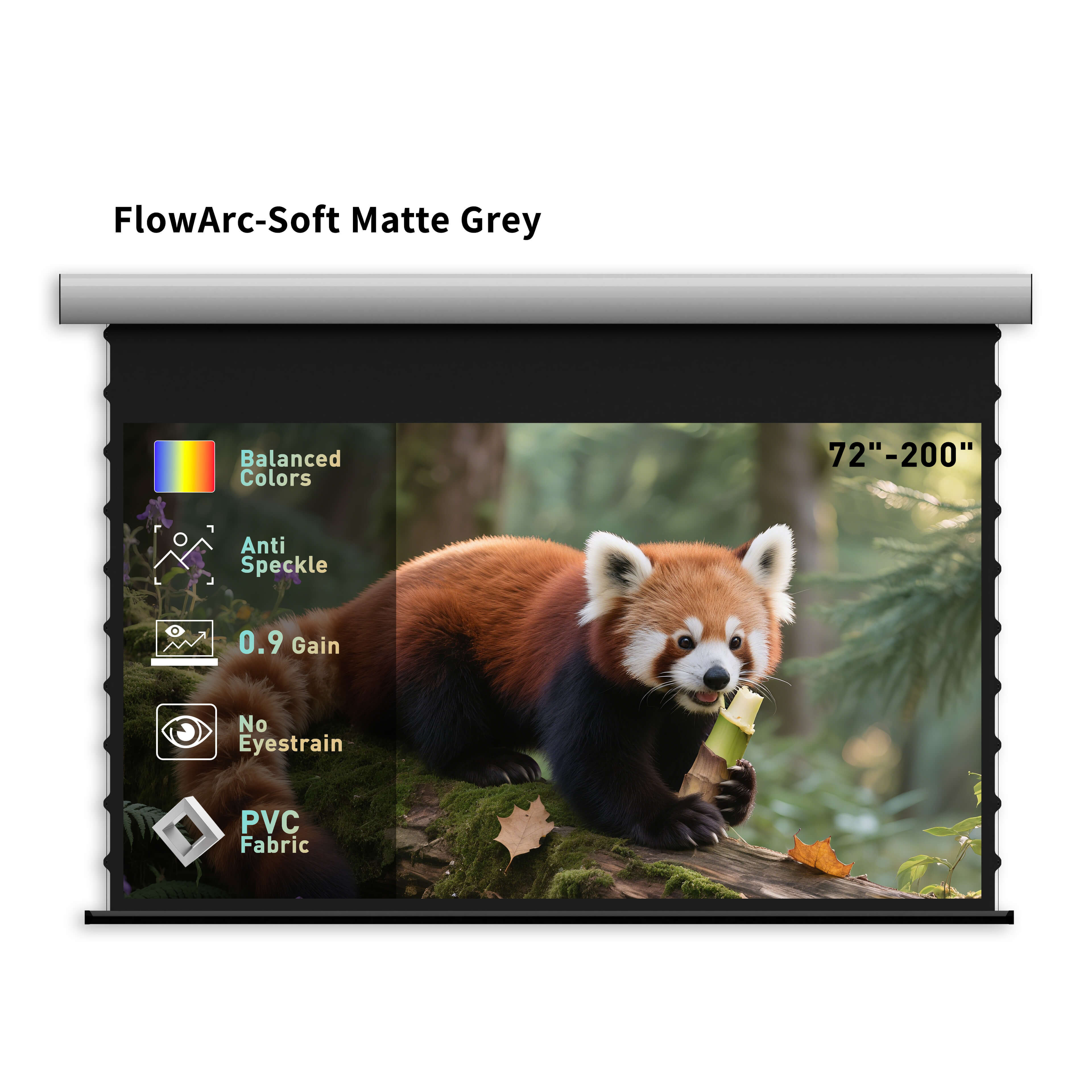 WUPRO Cinema FlowArc Smart Motorized Drop-Down Screen Soft Matte Grey