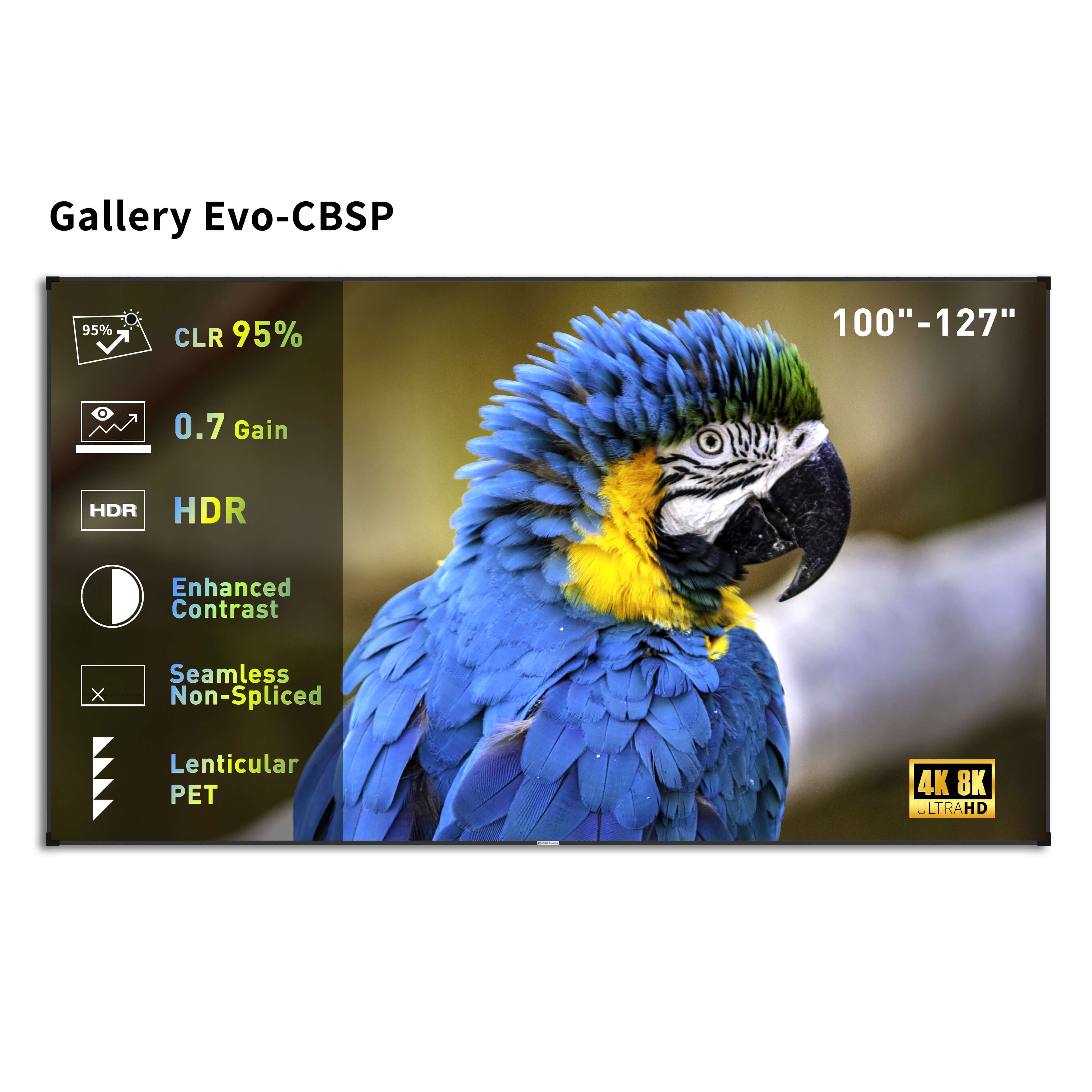 Écran fixe à cadre WUPRO Cinema Gallery Evo CLR CBSP