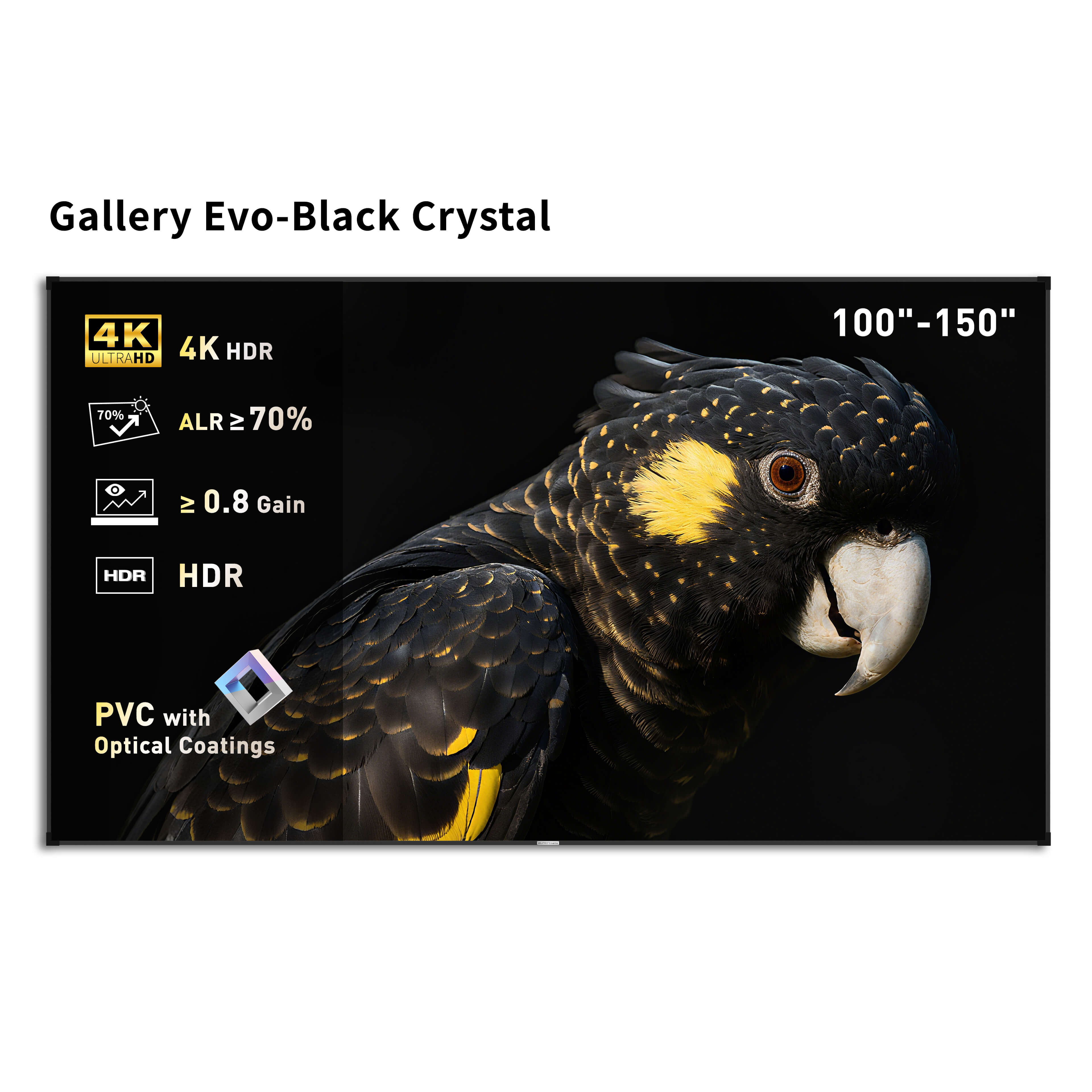 Écran fixe à cadre ALR WUPRO Cinema Gallery Evo Black Crystal