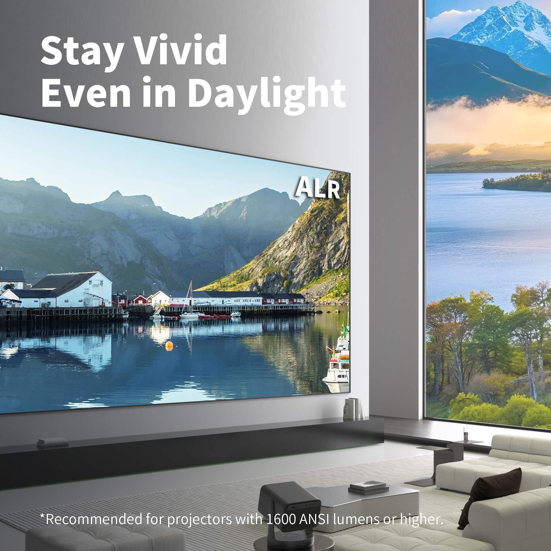 WUPRO Cinema Gallery ALR Écran à cadre fixe Black Crystal