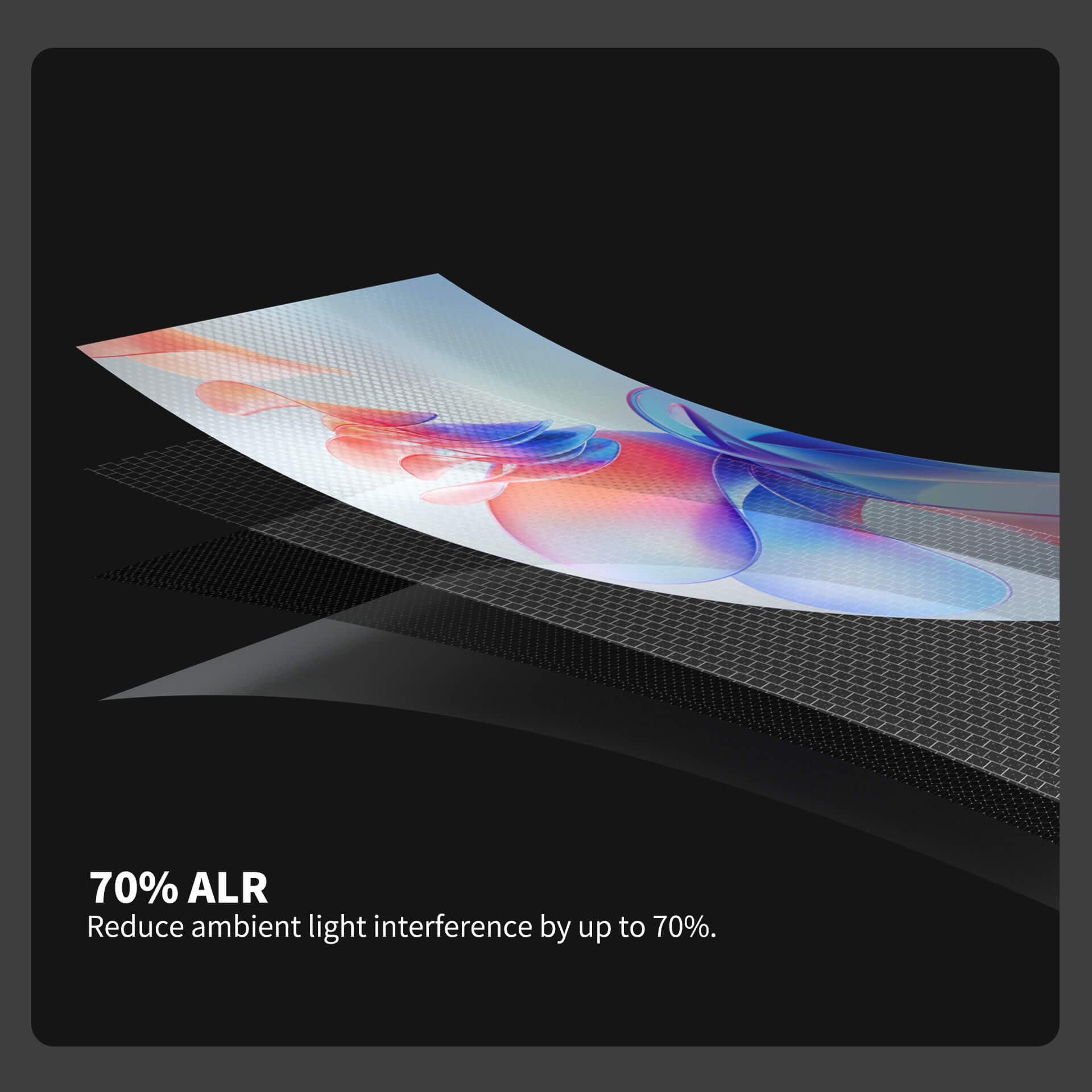 WUPRO Cinema Gallery ALR Fixed Frame Screen Black Crystal