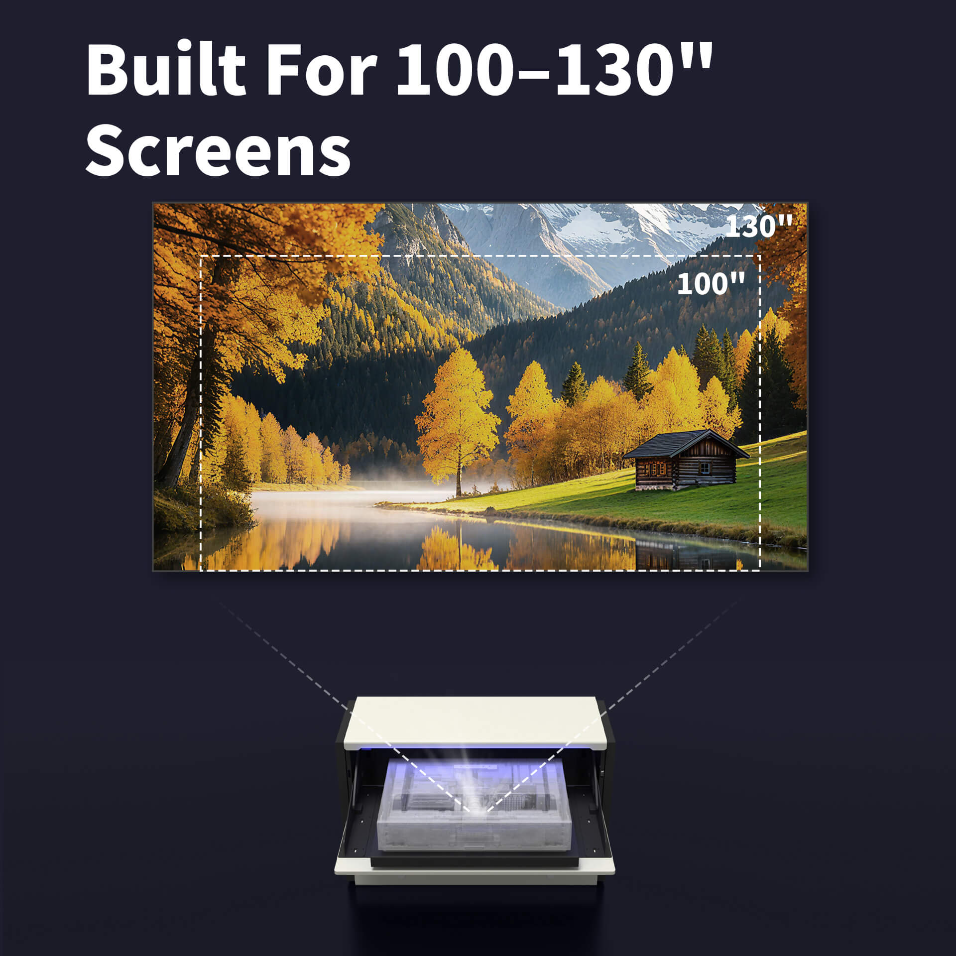 WUPRO Cinema Smart Laser TV Cabinet Flip Design C1 Nano