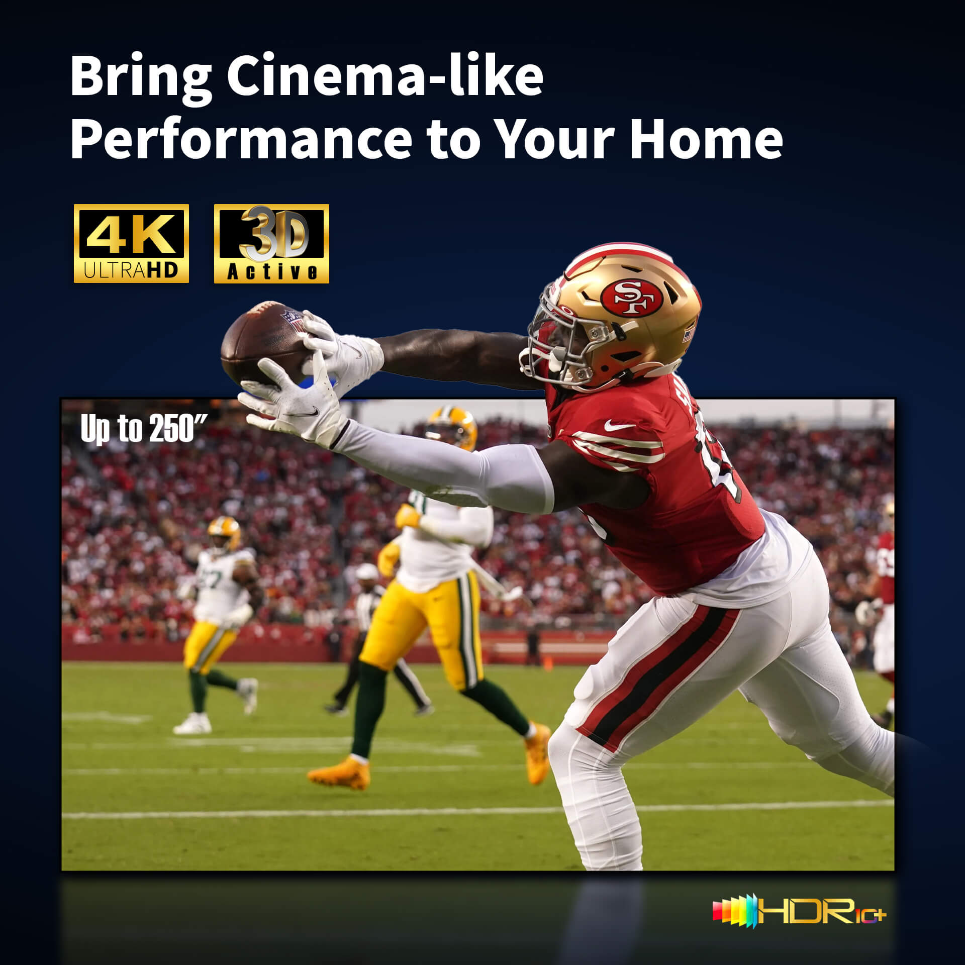 WUPRO Cinema Gallery ALR Écran à cadre fixe Black Crystal