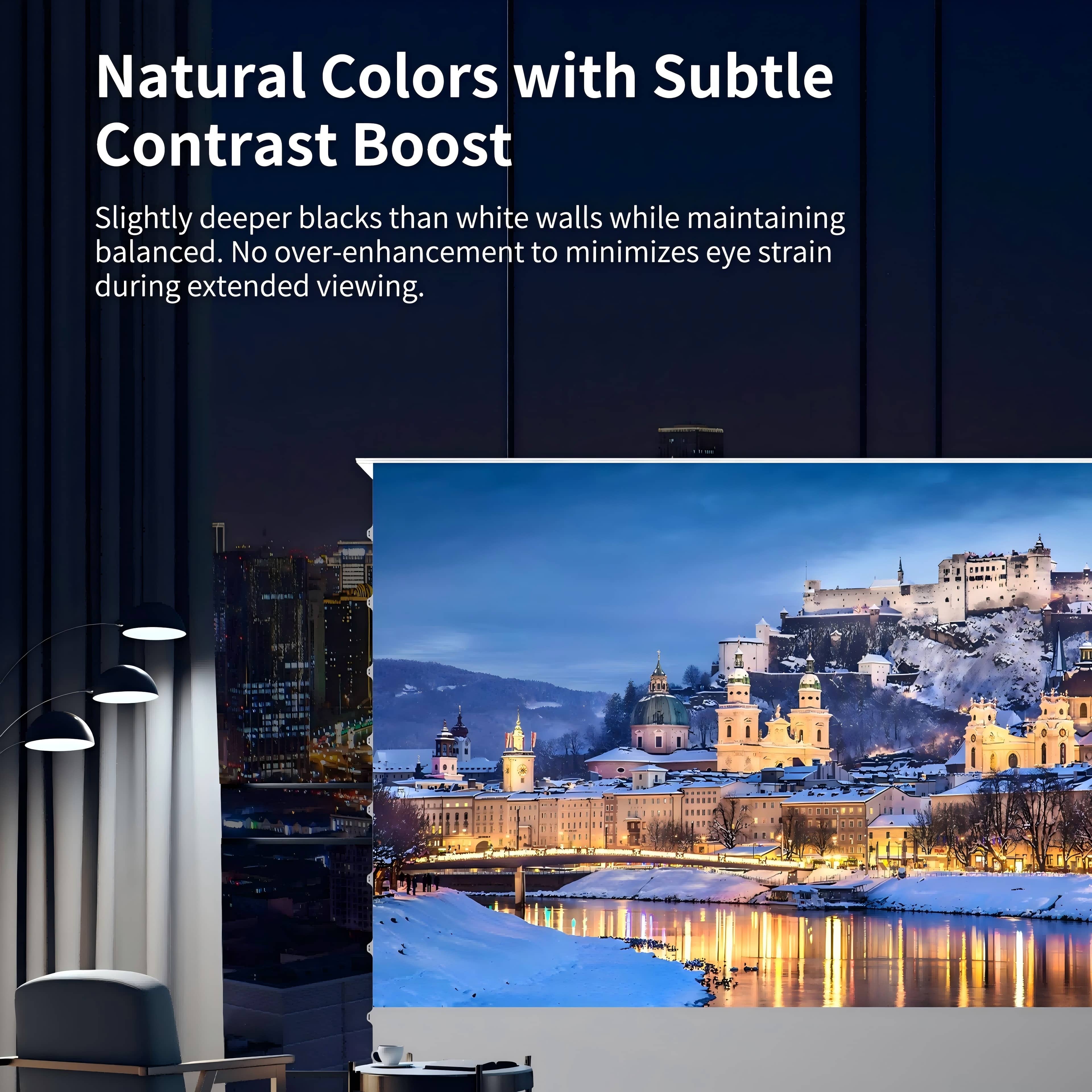 WUPRO Cinema LeApex Smart Motorized Floor Rising Screen Soft Matte Grey