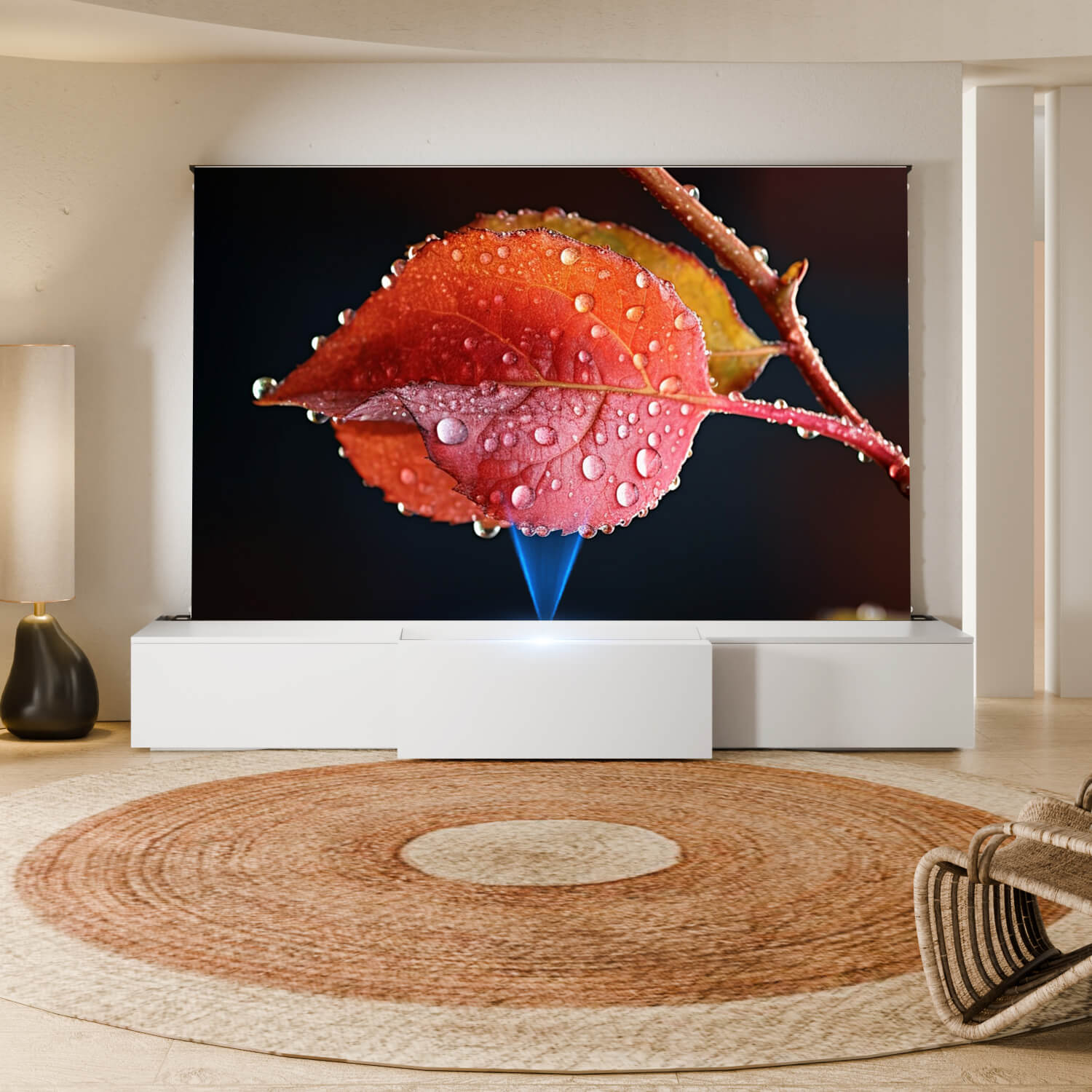 WUPRO Cinema DSP-580 Ultra Short Throw Projector Laser TV Cabinet