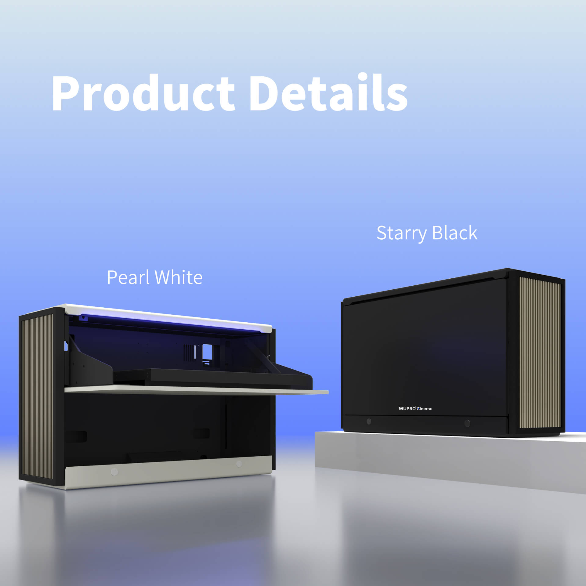 WUPRO Cinema Smart Laser TV Cabinet Flip Design C1 Nano