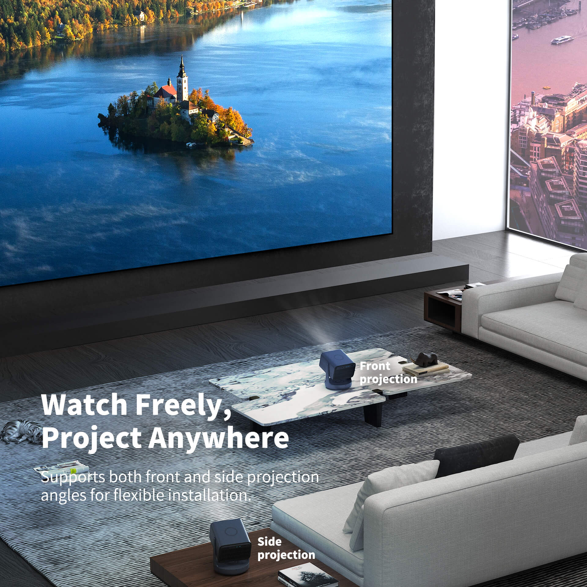 WUPRO Cinema Gallery Series CLR Anti-Speckle Fixed Frame Screen Lenticular LT