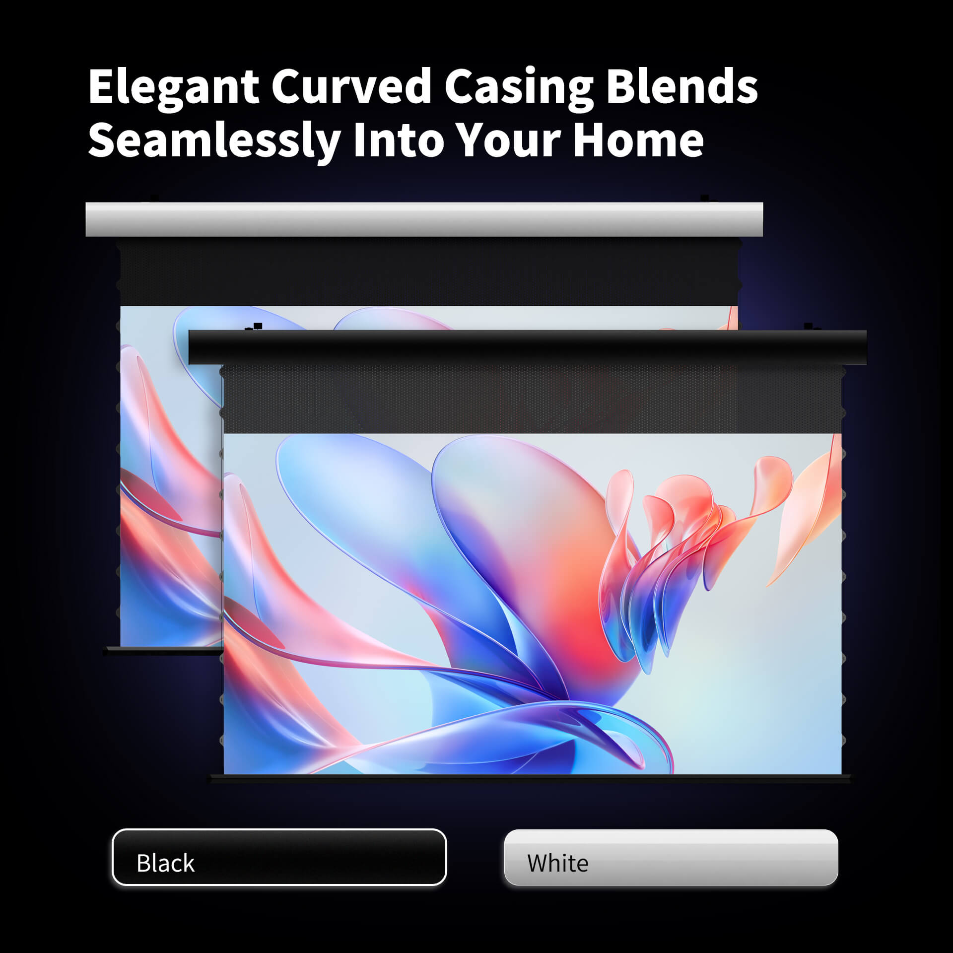 WUPRO Cinema FlowArc CLR Smart Motorized Drop-Down Screen CBSP
