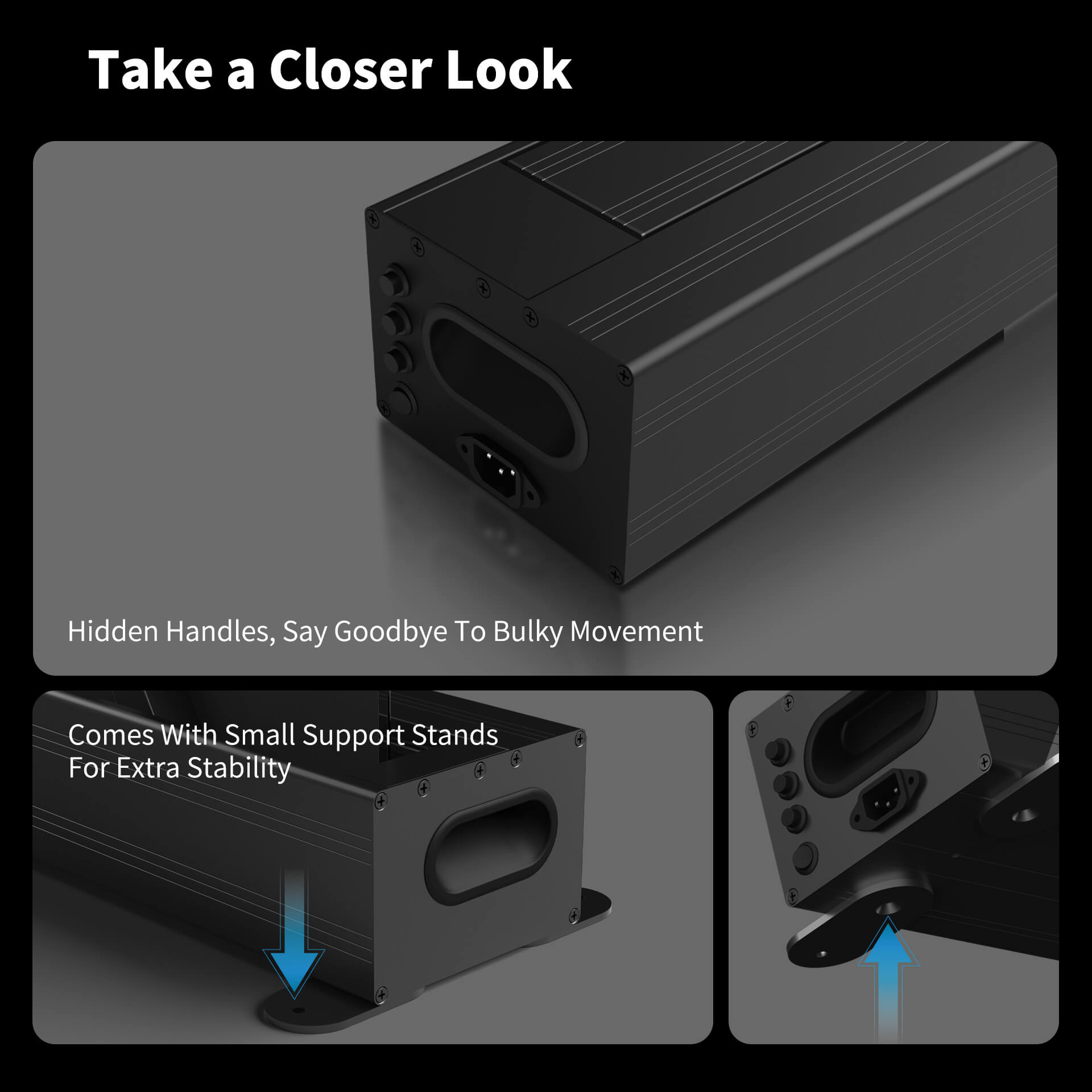 WUPRO Cinema LeApex ALR Smart Motorized Floor Rising Screen Black Crystal