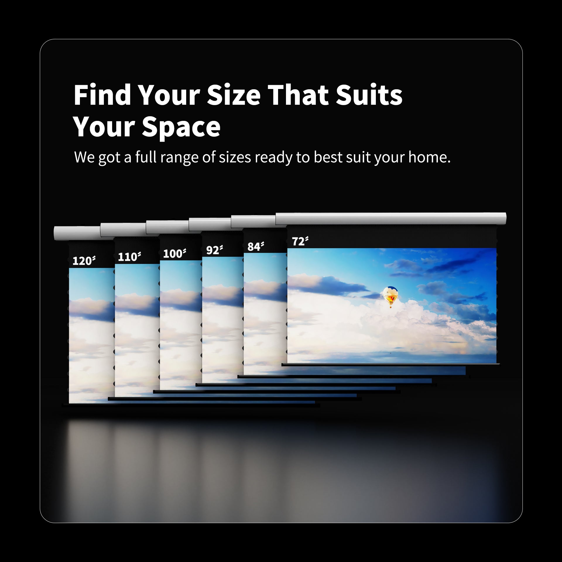 WUPRO Cinema FlowArc CLR Smart Motorized Drop-Down Screen CBSP