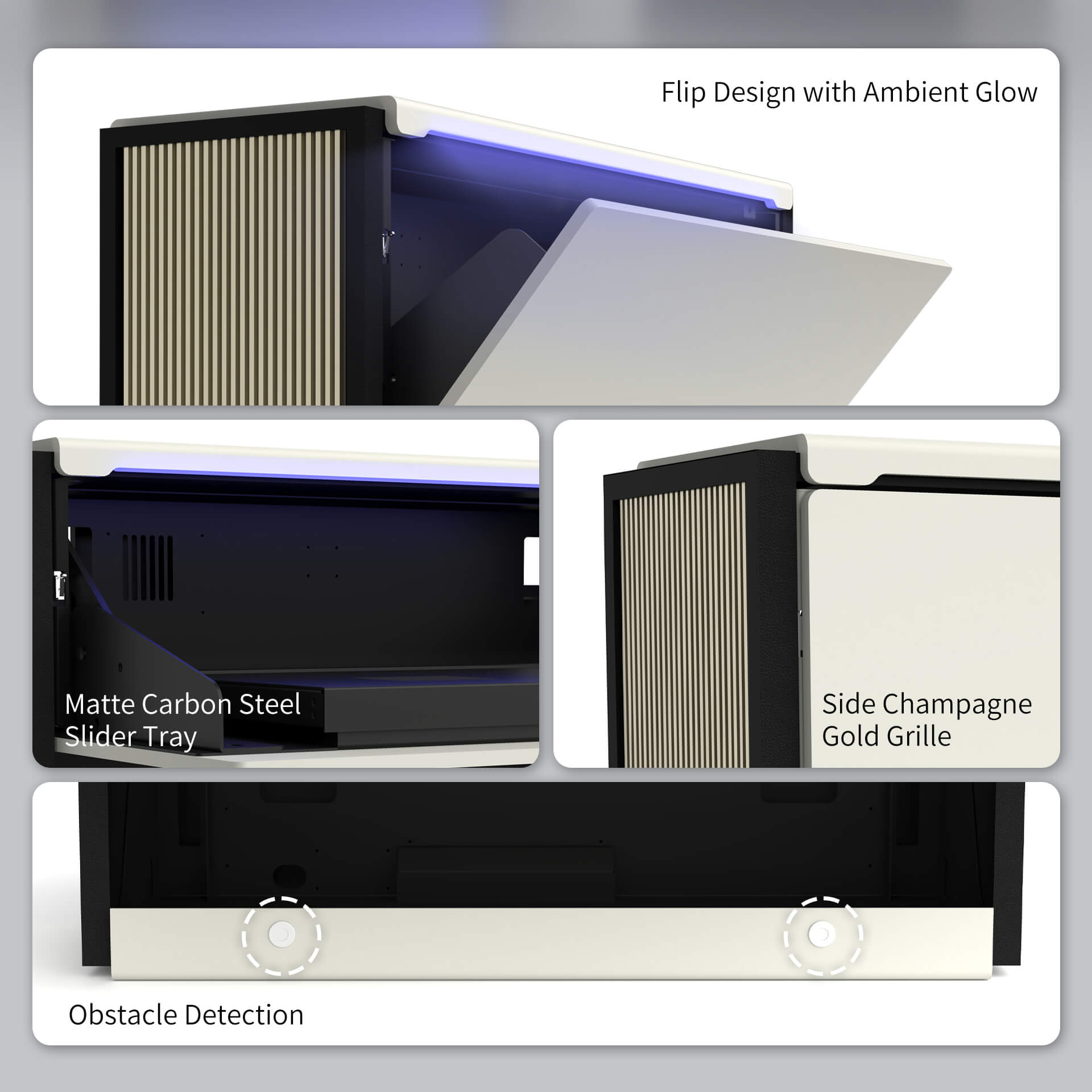 WUPRO Cinema Smart Laser TV Cabinet Flip Design C1 Nano