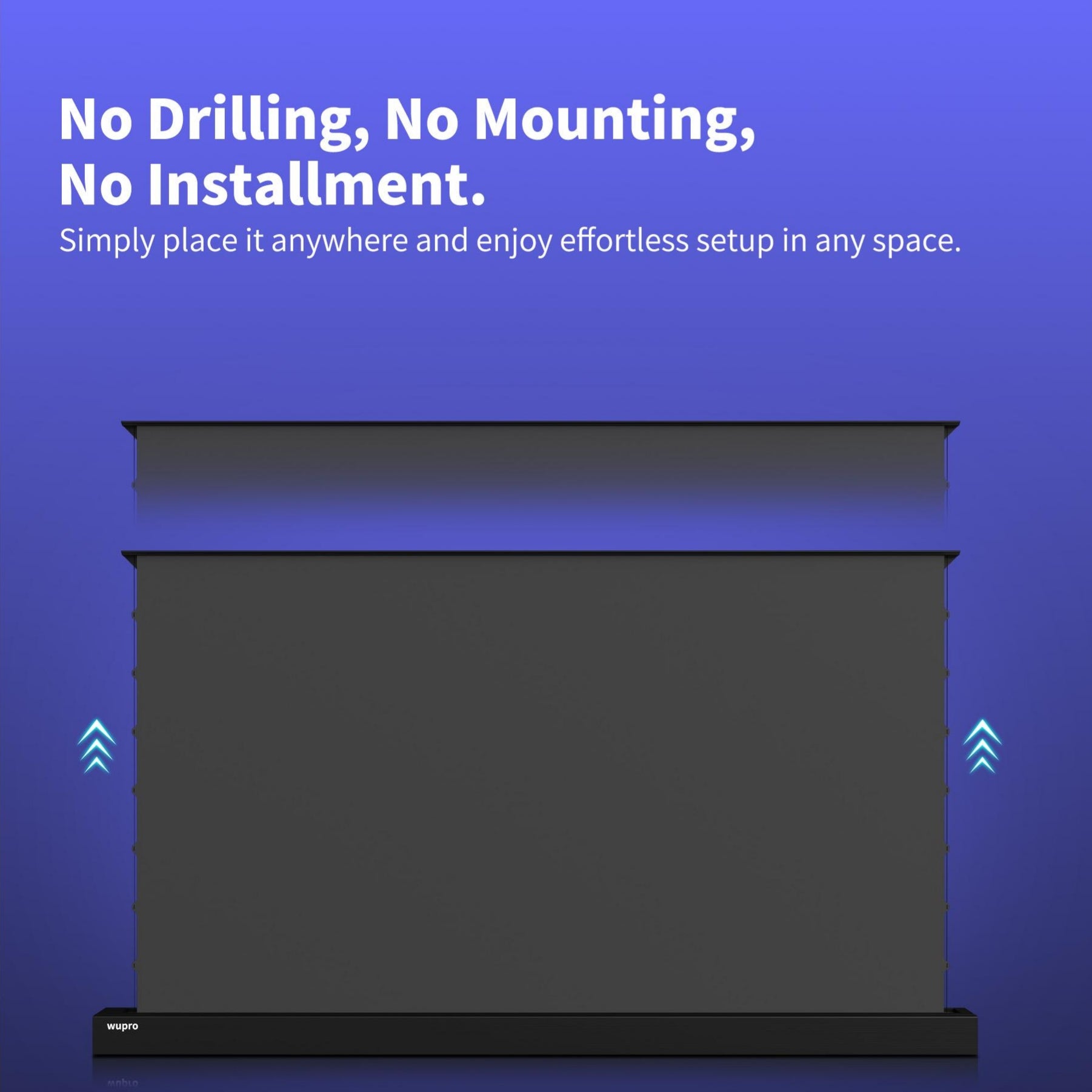 WUPRO Cinema LeApex Smart Motorized Floor Rising Screen Soft Matte Grey