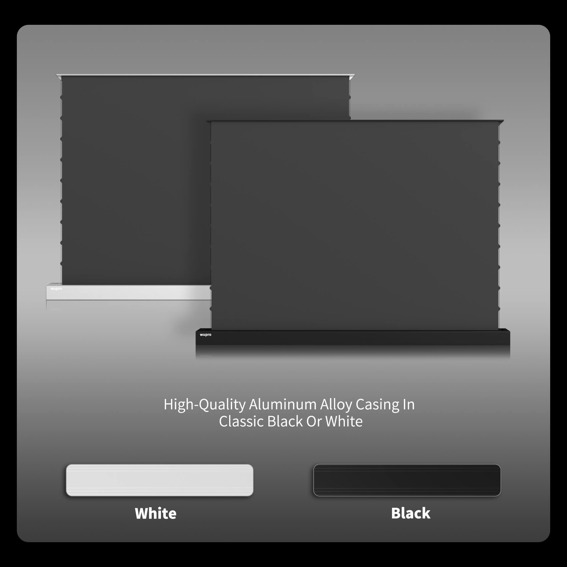 WUPRO Cinema LeApex ALR Smart Motorized Floor Rising Screen Black Crystal