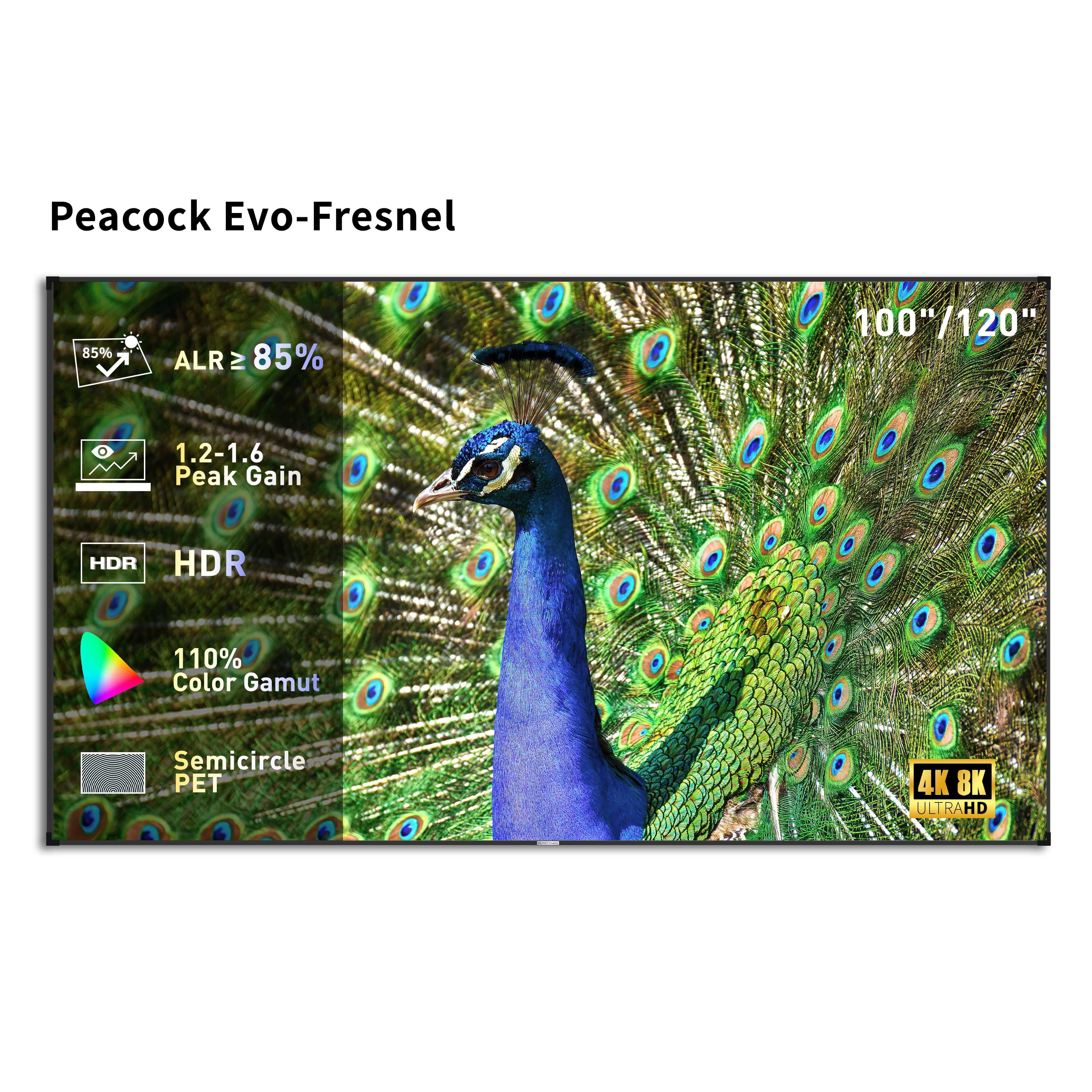 WUPRO Cinema Peacock Evo ALR Fixed Frame Screen Fresnel