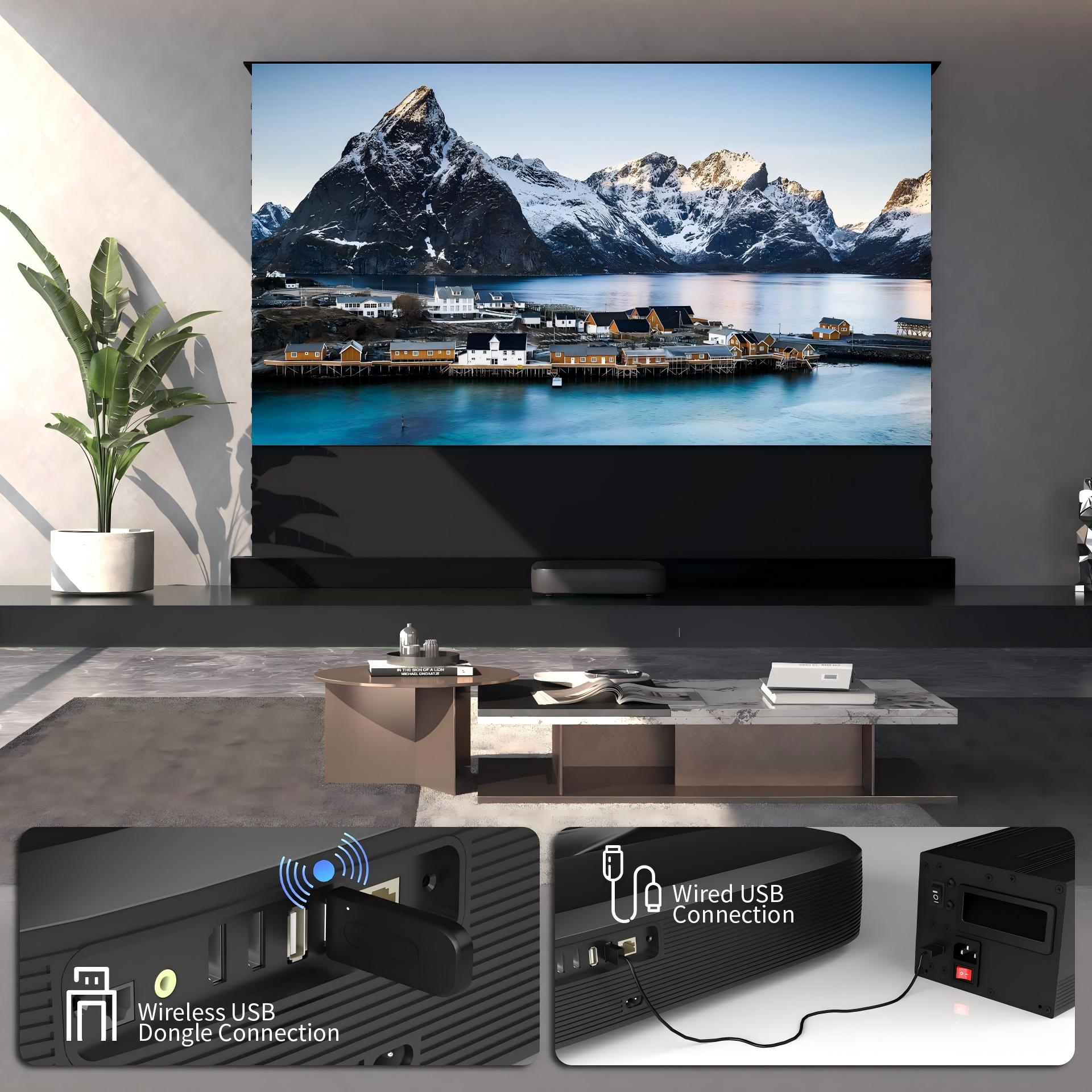 (PRE ORDER) WUPRO Cinema LeApex EVO CLR Smart Motorized Floor Rising Screen CBSP