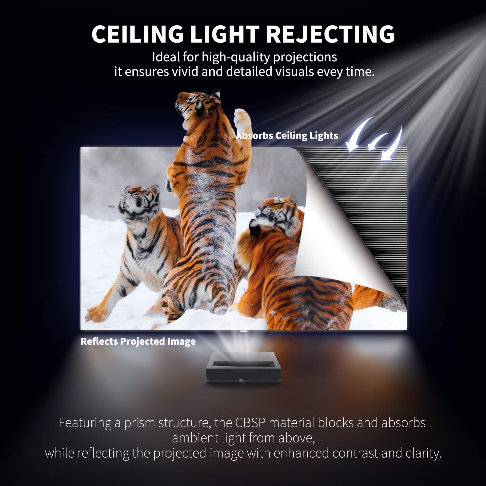 WUPRO Cinema 150" Gallery Evo CLR Fixed Frame Screen CBSP