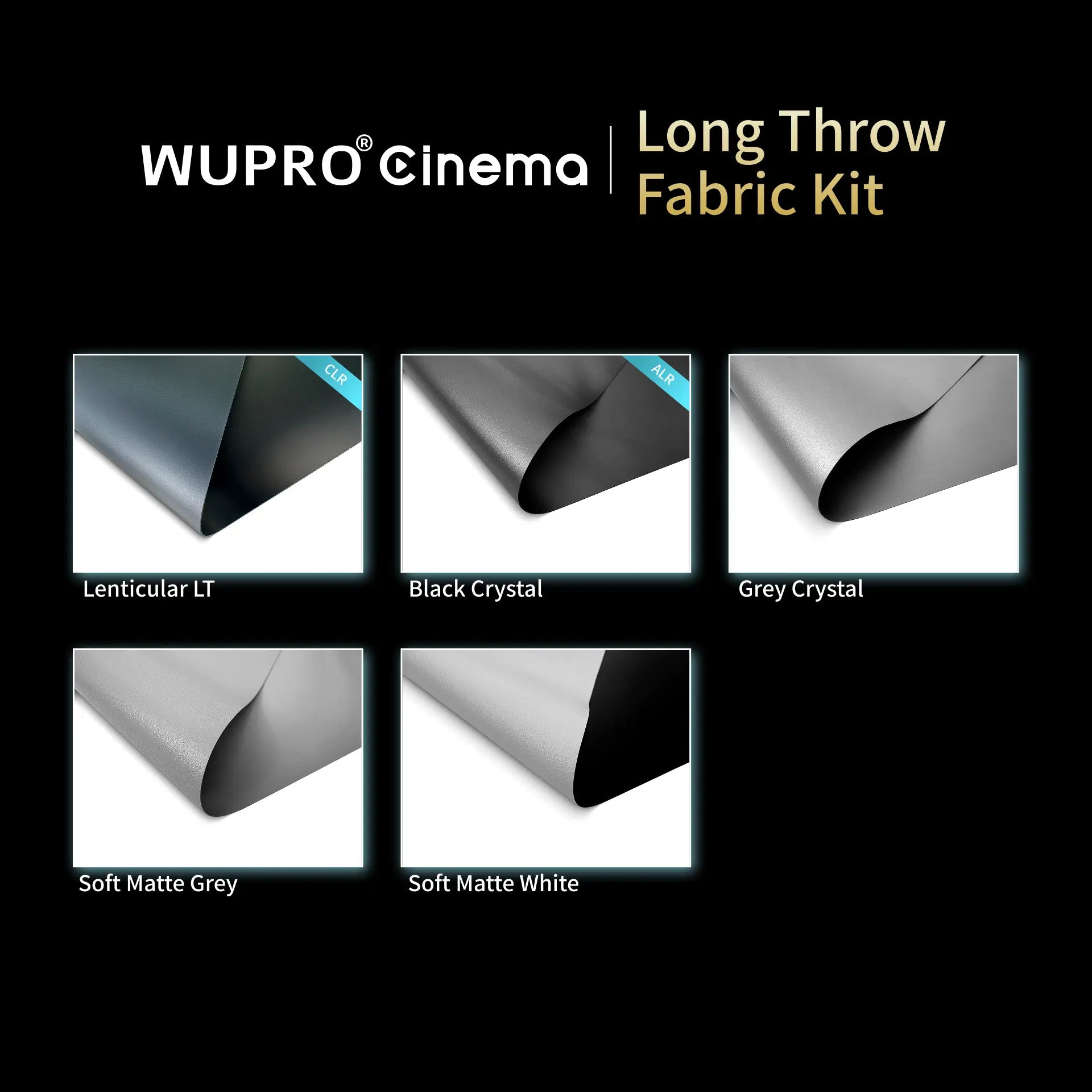 WUPRO Cinema long throw projector screen fabric material