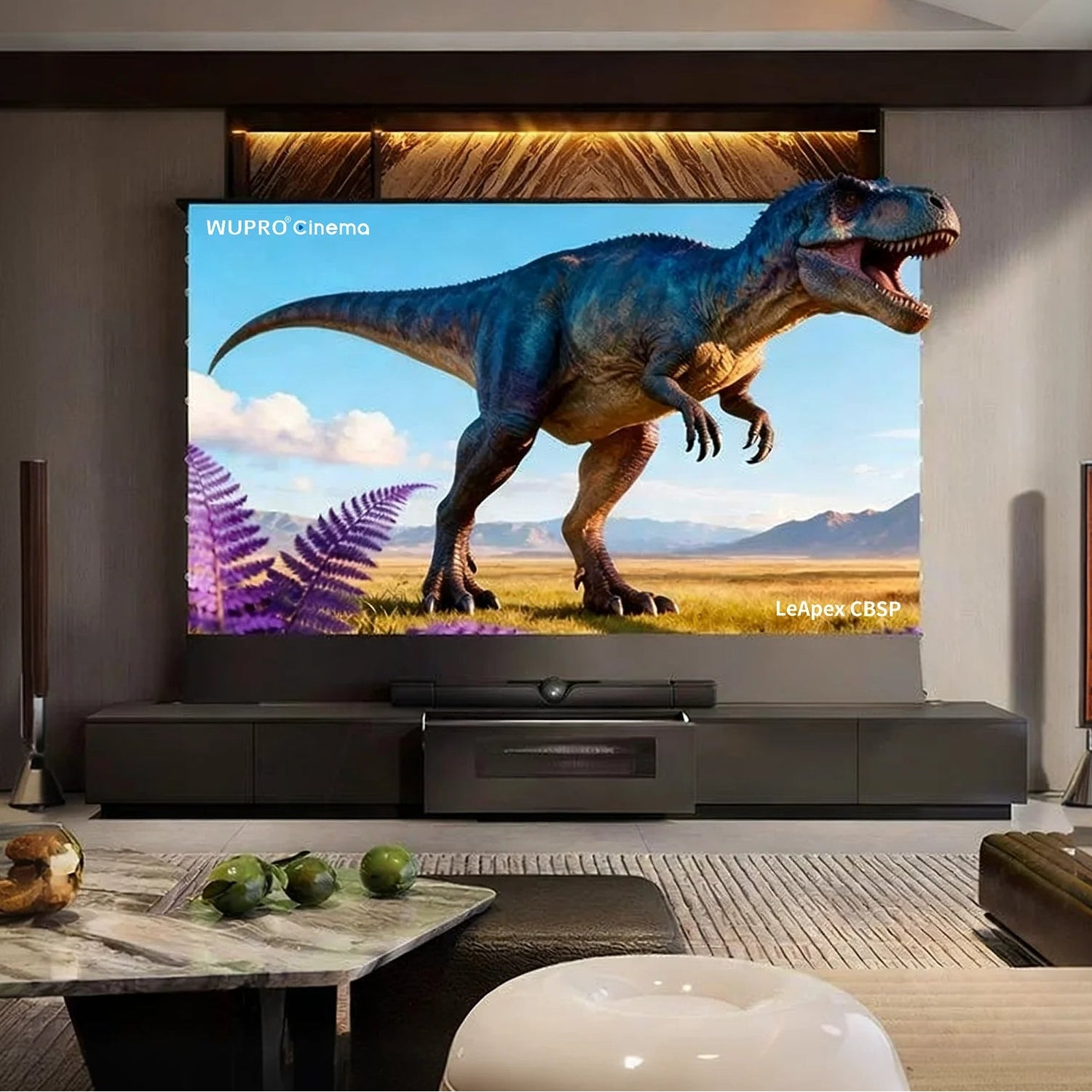 WUPRO Cinema PHANTOM Invisible Ultra Short Throw Projector Laser TV Cabinet