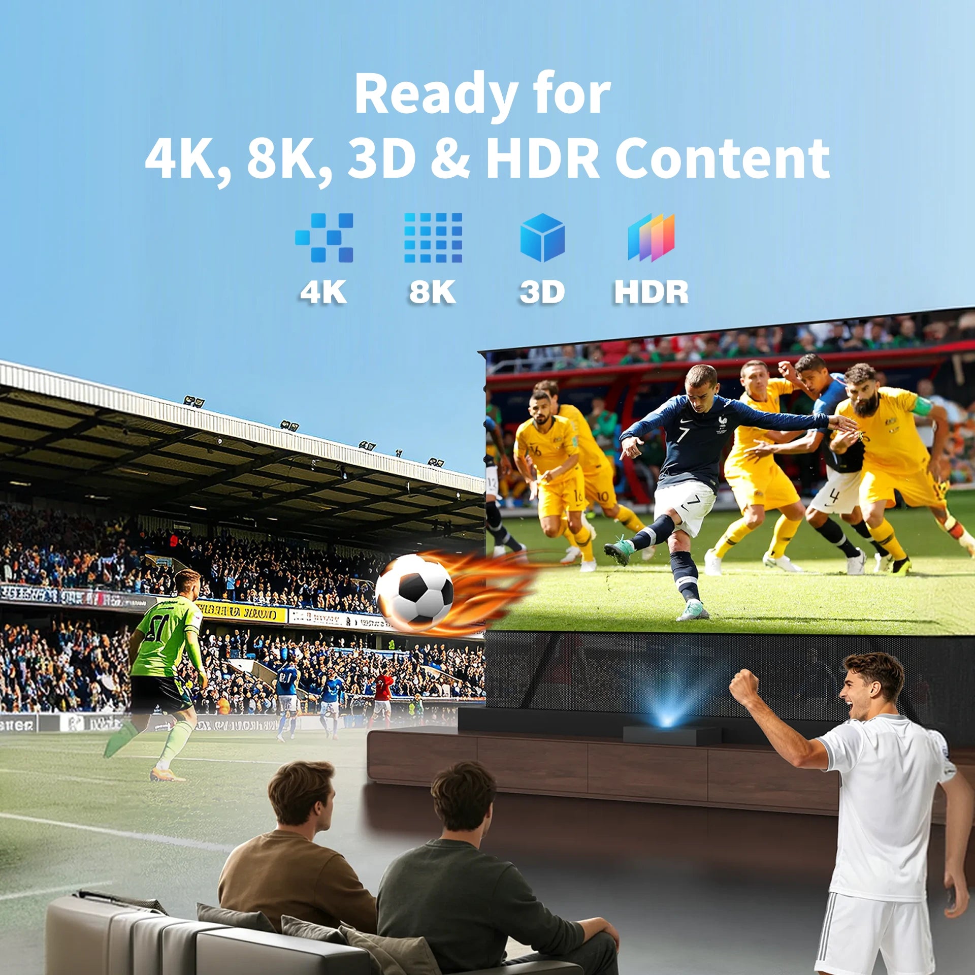 WUPRO LeApex CBSP 4K 8K HDR 3D compatible UST projector screen with high clarity image quality