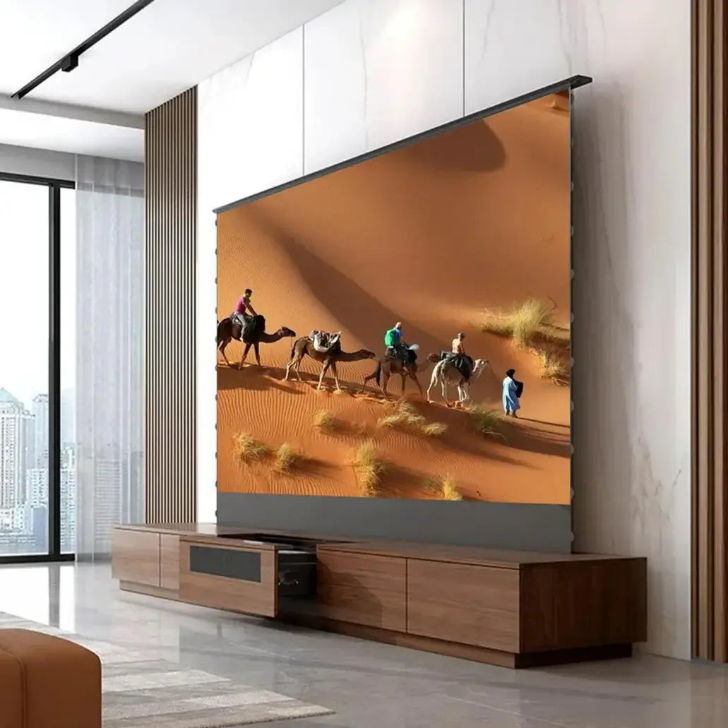 WUPRO Cinema PHANTOM Invisible Ultra Short Throw Projector Laser TV Cabinet