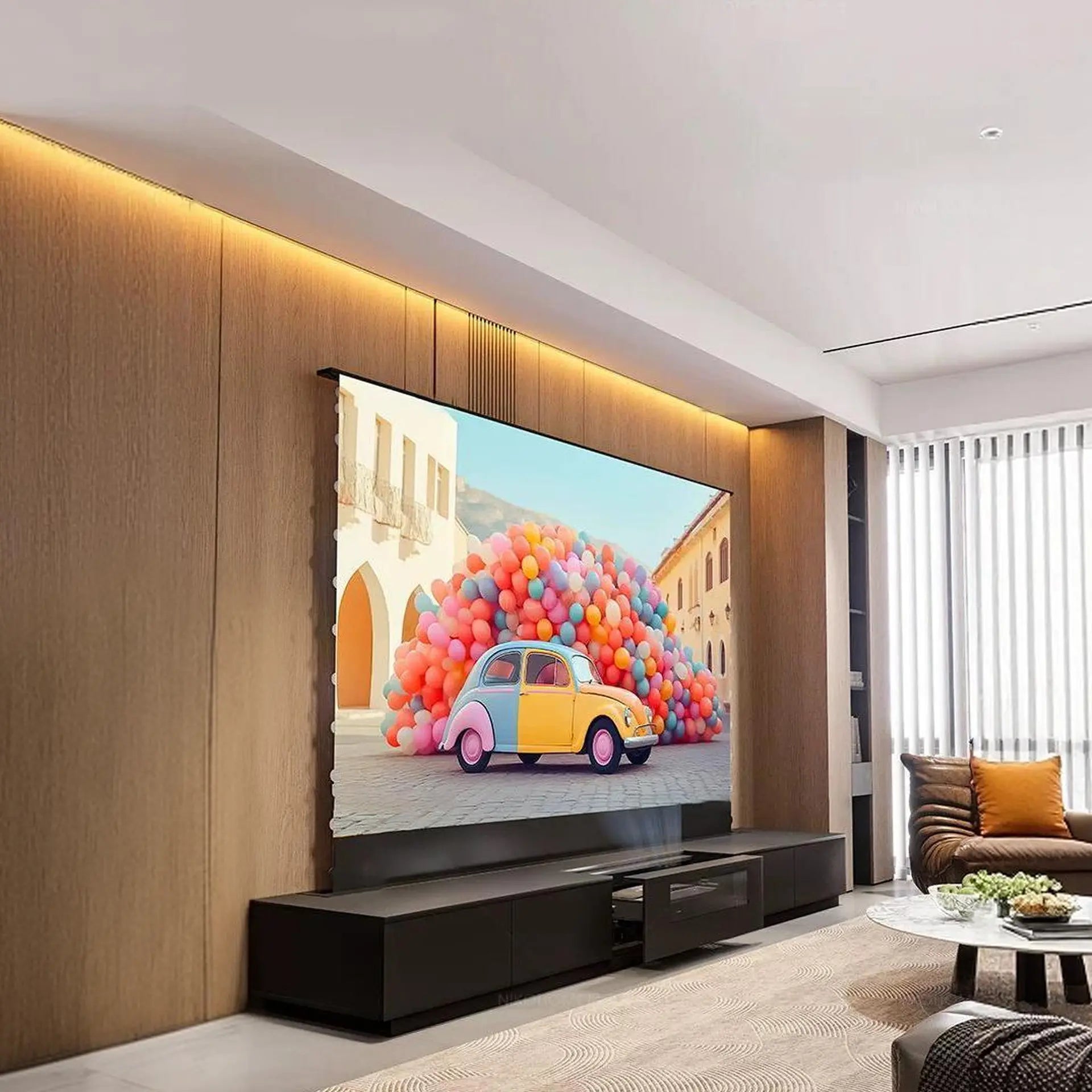 WUPRO Cinema PHANTOM Invisible Ultra Short Throw Projector Laser TV Cabinet