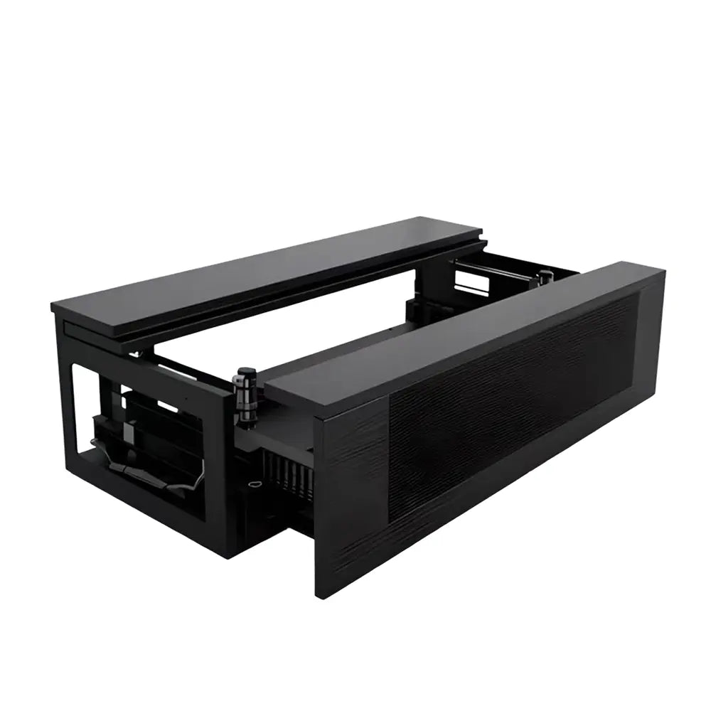 WUPRO projector screen cabinet module, modular cabinet unit designed for a motorized UST projector screen setup