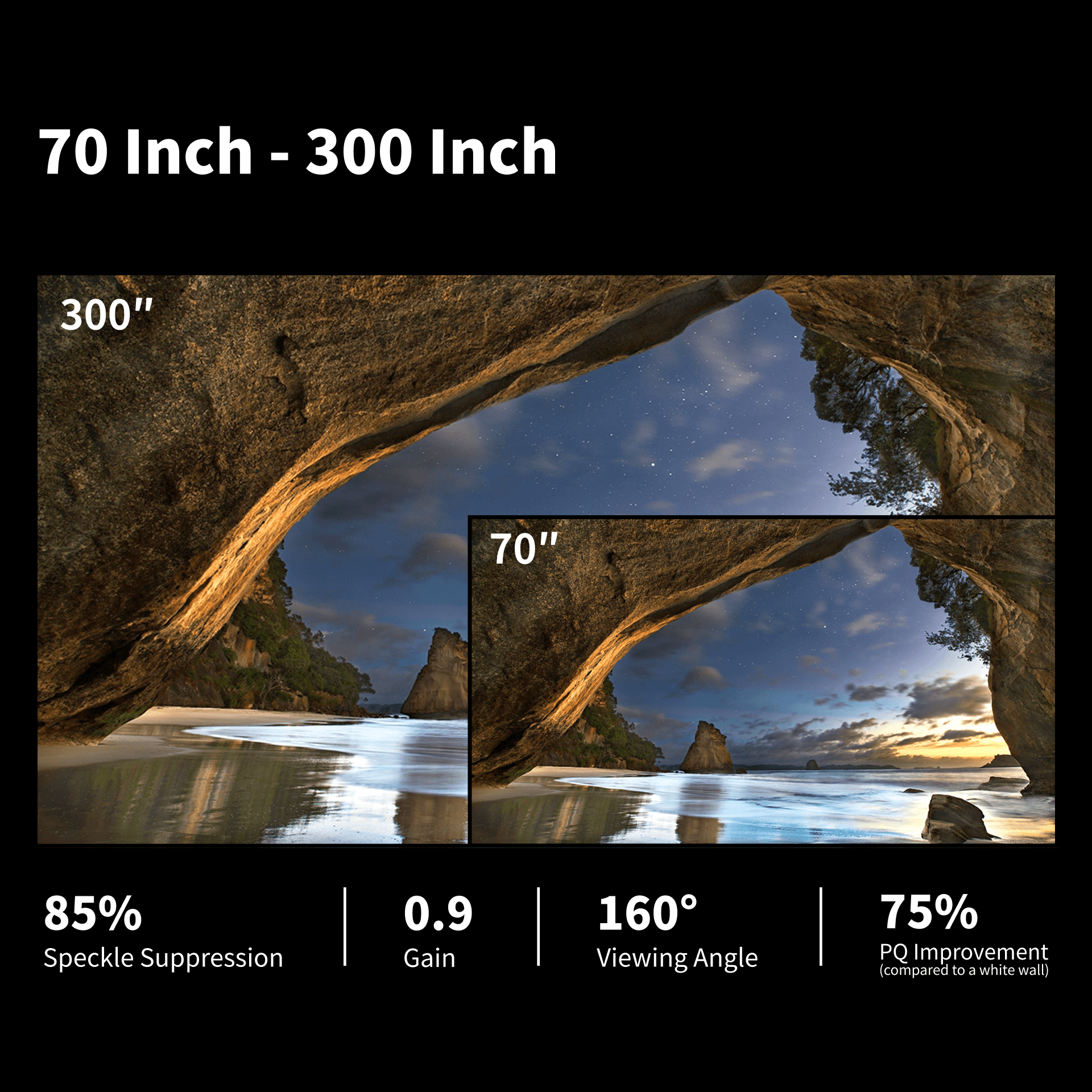 WUPRO Cinema Gallery Fixed Frame Screen Soft Matte Grey