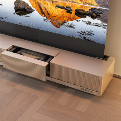 WUPRO Cinema SILVERFOX Invisible Ultra Short Throw Projector Laser TV Cabinet