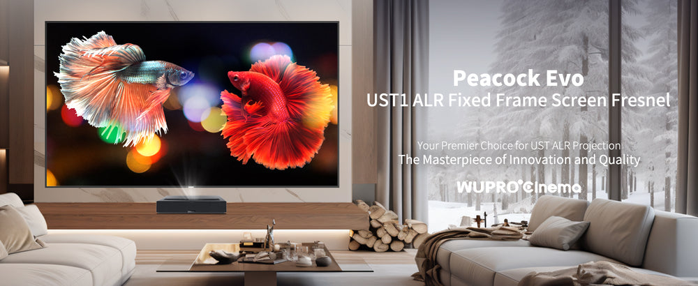Pantalla de marco fijo WUPRO Cinema Peacock Evo ALR Fresnel