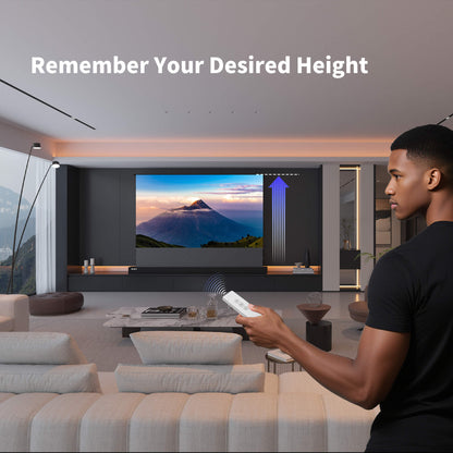 WUPRO Cinema LeApex ALR Smart Motorized Floor Rising Screen Black Crystal