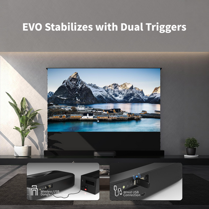 WUPRO Cinema LeApex CLR Smart Motorisierte Boden-Hebeleinwand CBSP