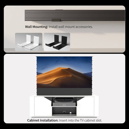 WUPRO Cinema LeApex ALR Smart Motorized Floor Rising Screen Black Crystal