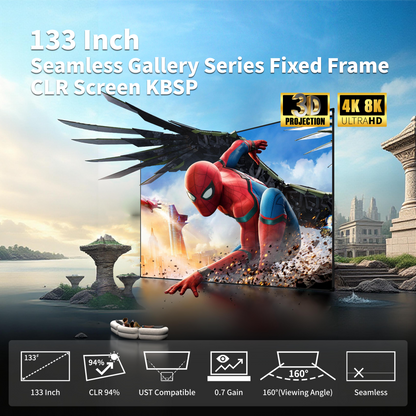 WUPRO Cinema 133 inch Seamless Gallery Series CLR Fixed Frame Screen KBSP