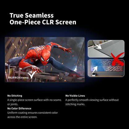 133 inch massive seamless projector screen surface with zero physical seams