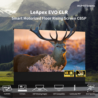WUPRO Cinema LeApex CLR Smart Motorisierte Boden-Hebeleinwand CBSP