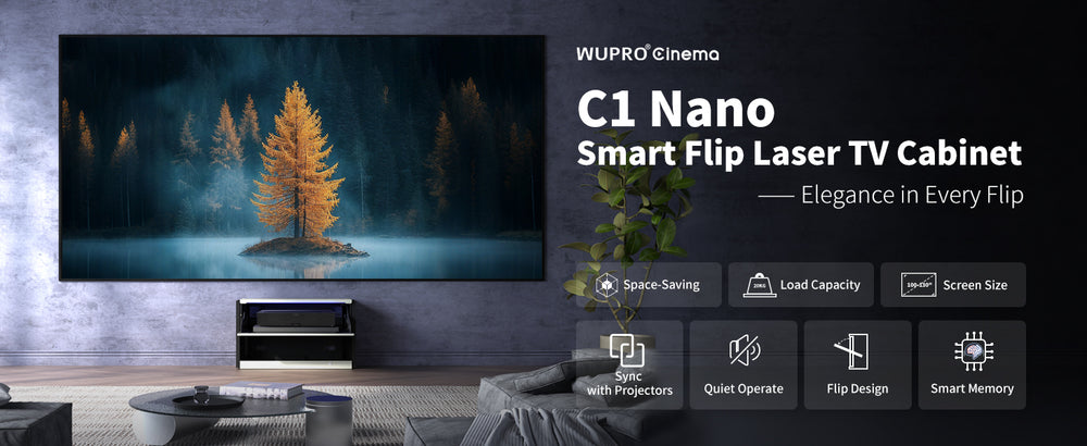 WUPRO Cinema Smart Laser TV Cabinet Flip Design C1 Nano