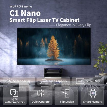 WUPRO Cinema Smart Laser TV Cabinet Flip Design C1 Nano