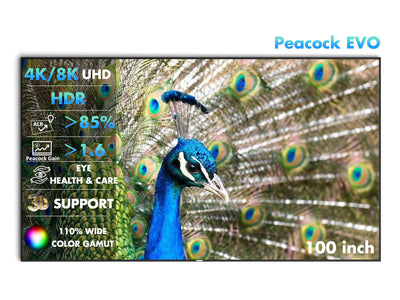 WUPRO Cinema Peacock Evo ALR Festrahmen-Bildschirm Fresnel