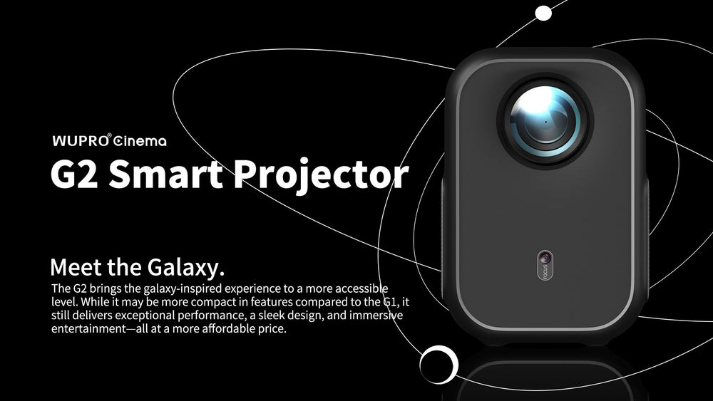WUPRO Cinema G2 Galaxy Two Smart-Projektor | Zertifiziertes Google TV & Netflix | Natives 1080P & 200 ISO Lumen