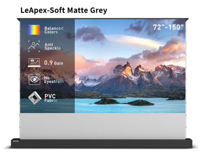 WUPRO Cinema LeApex Smart Motorized Floor Rising Screen Soft Matte Grey