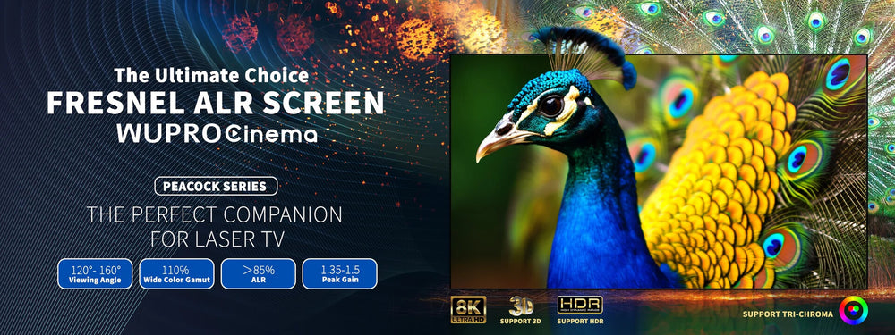 Pantalla de marco fijo WUPRO Cinema Peacock ALR Fresnel